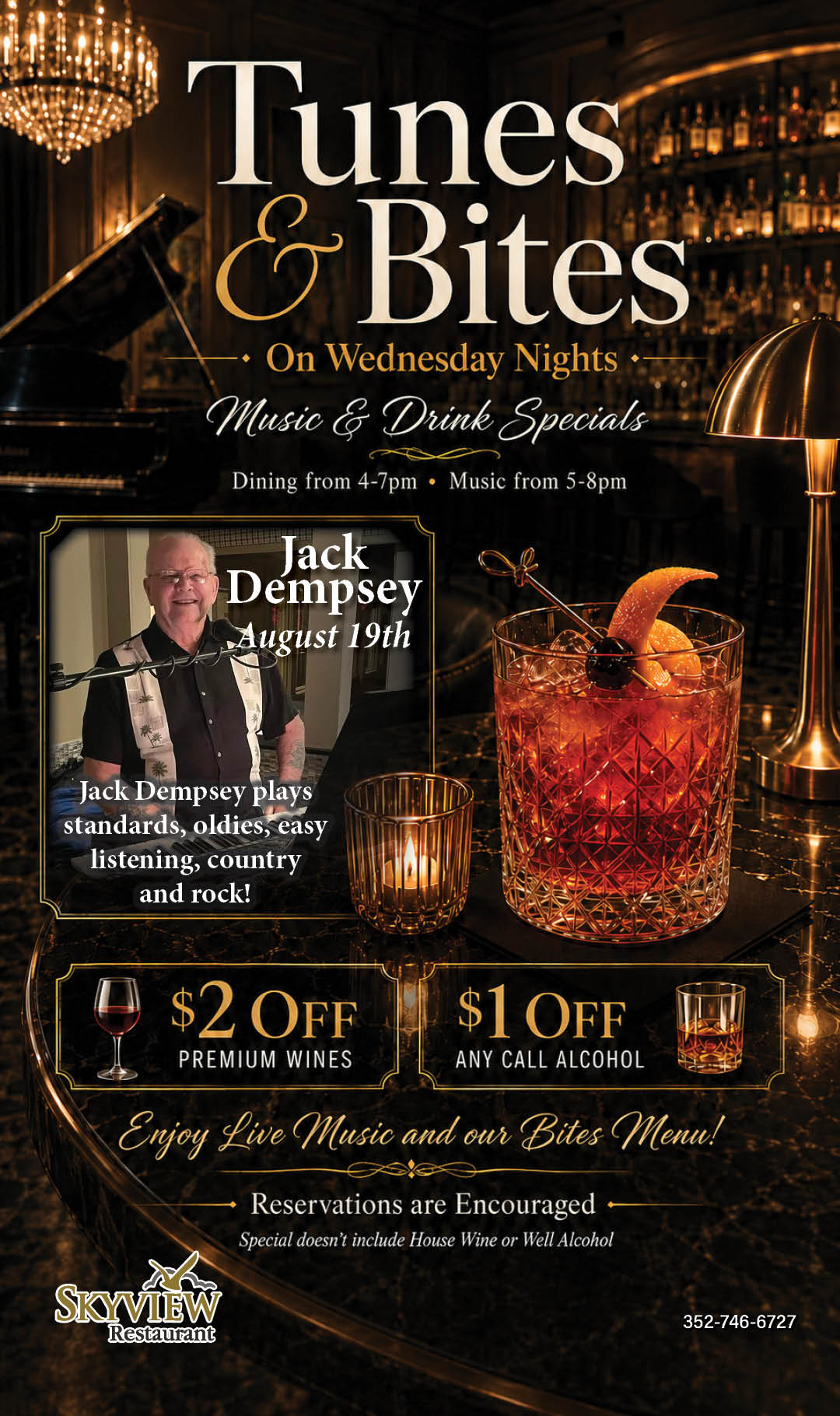 Tunes & Bites Jack Dempsey August 2026 Kiosk
