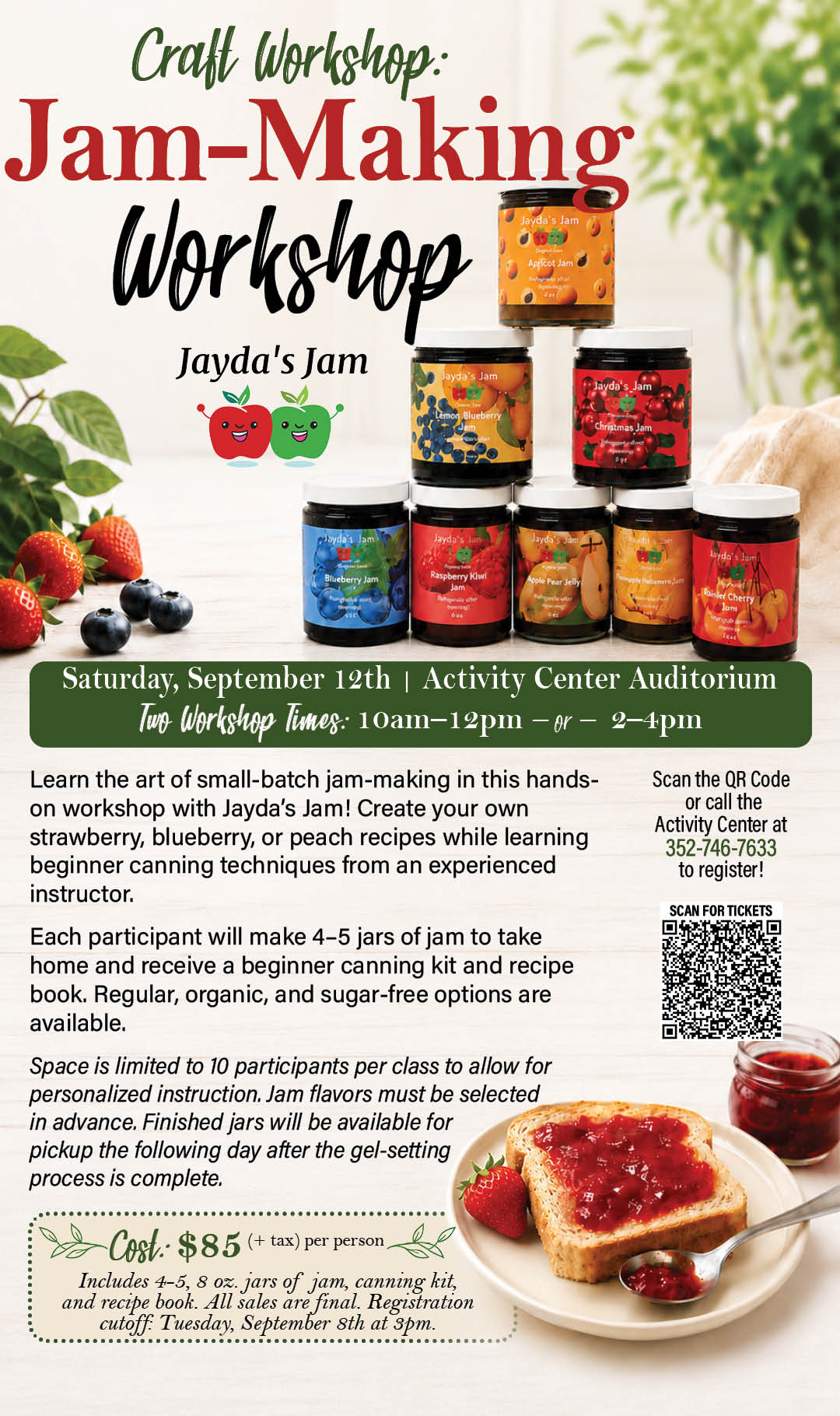 Craft Workshop Jam Making Sept 2026 Kiosk