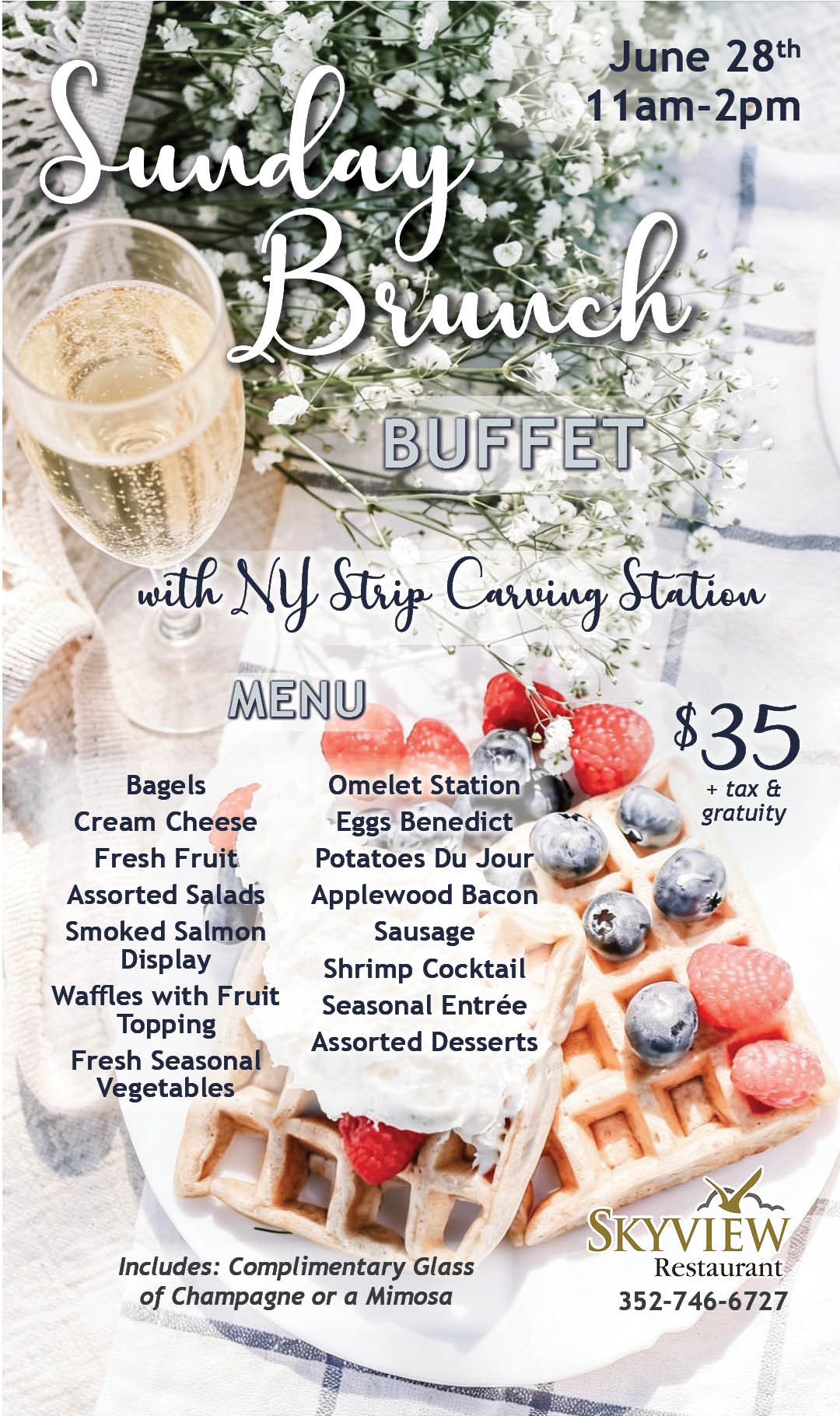 Sunday Brunch Buffet June 2026 kiosk