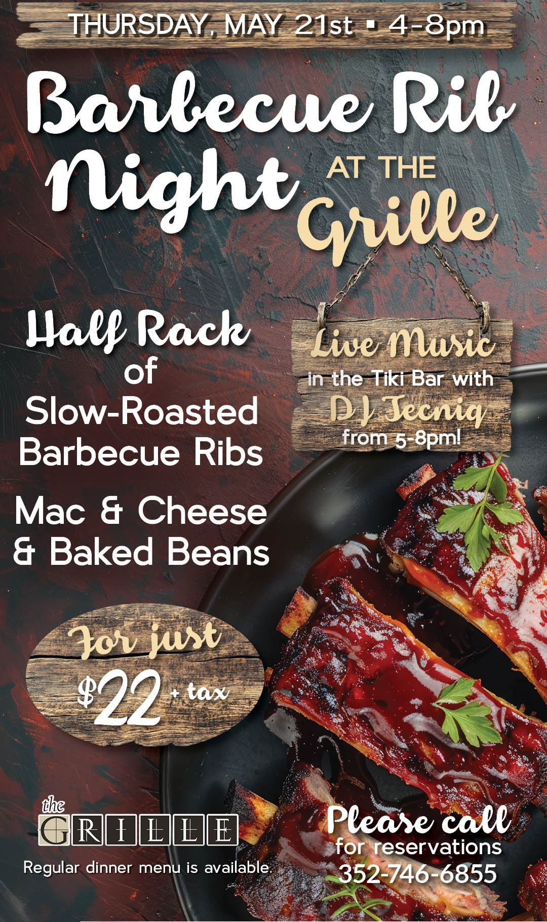 BBQ Rib Night May 2026 Kiosk