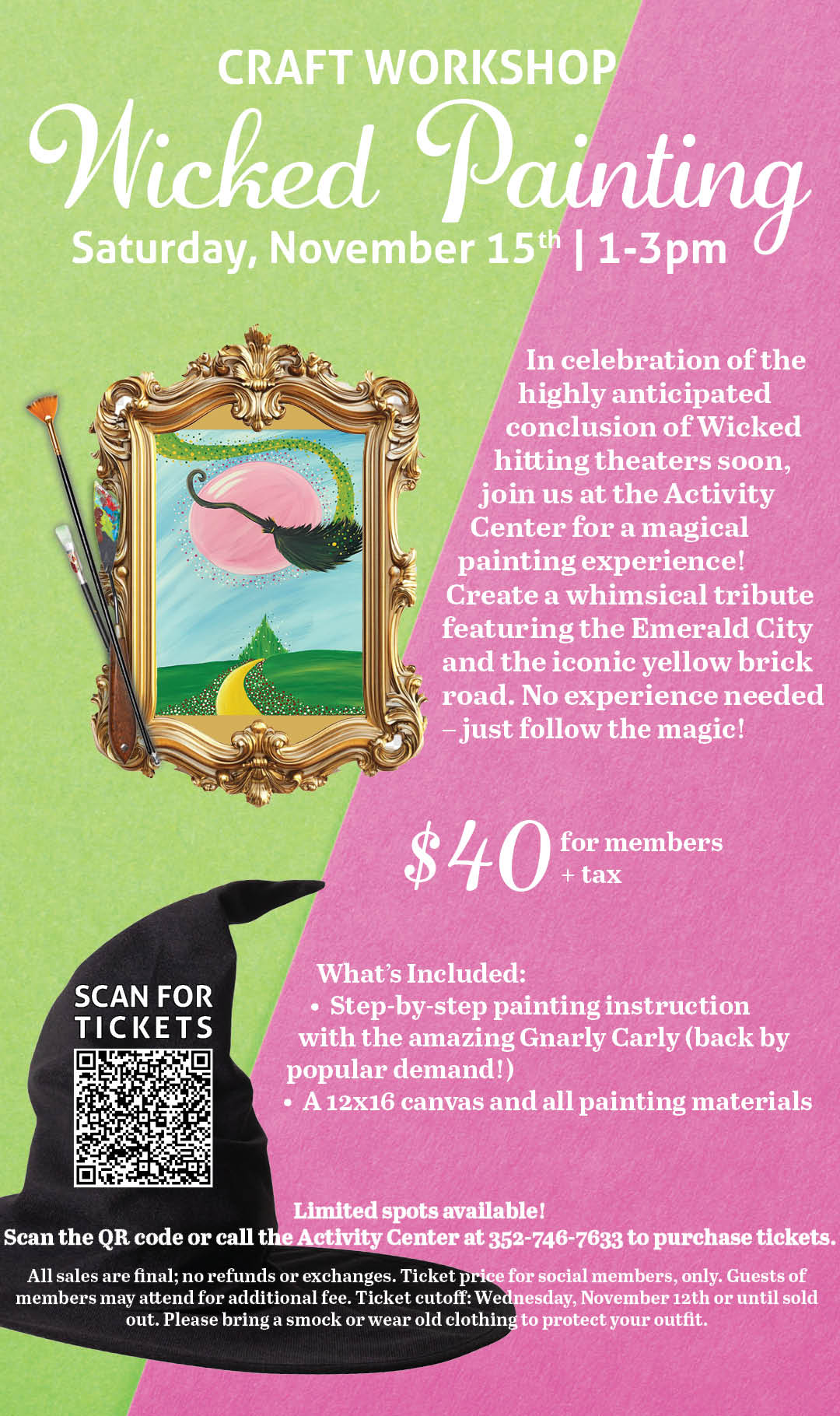 Wicked Painting Workshop Kiosk