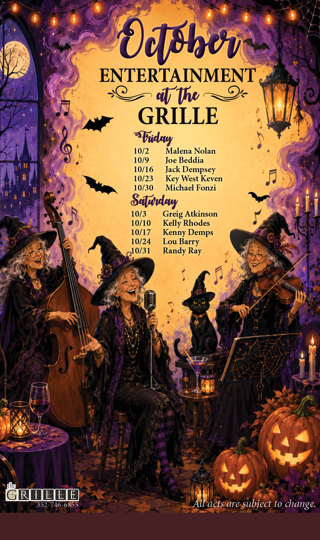 Grille October Entertainment