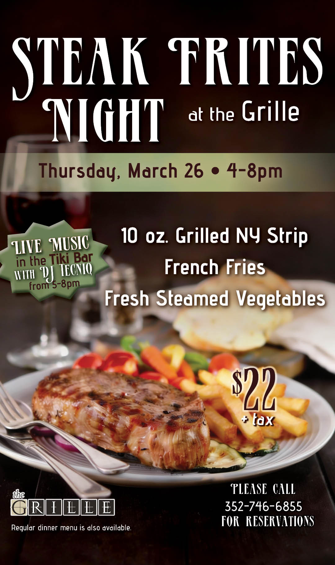 Steak Frites Night March kiosk
