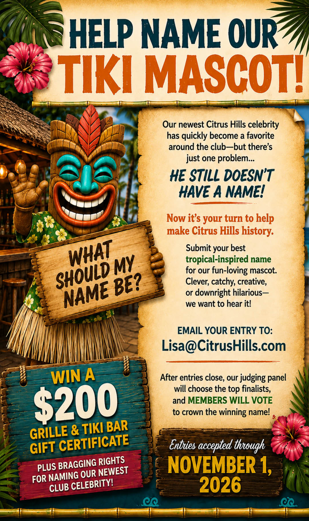 Name the Mascot Sept 2026 Kiosk