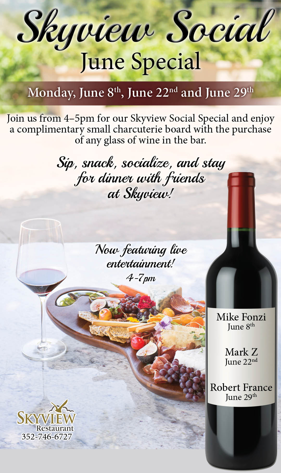 Skyview Social Hour June Special Kiosk