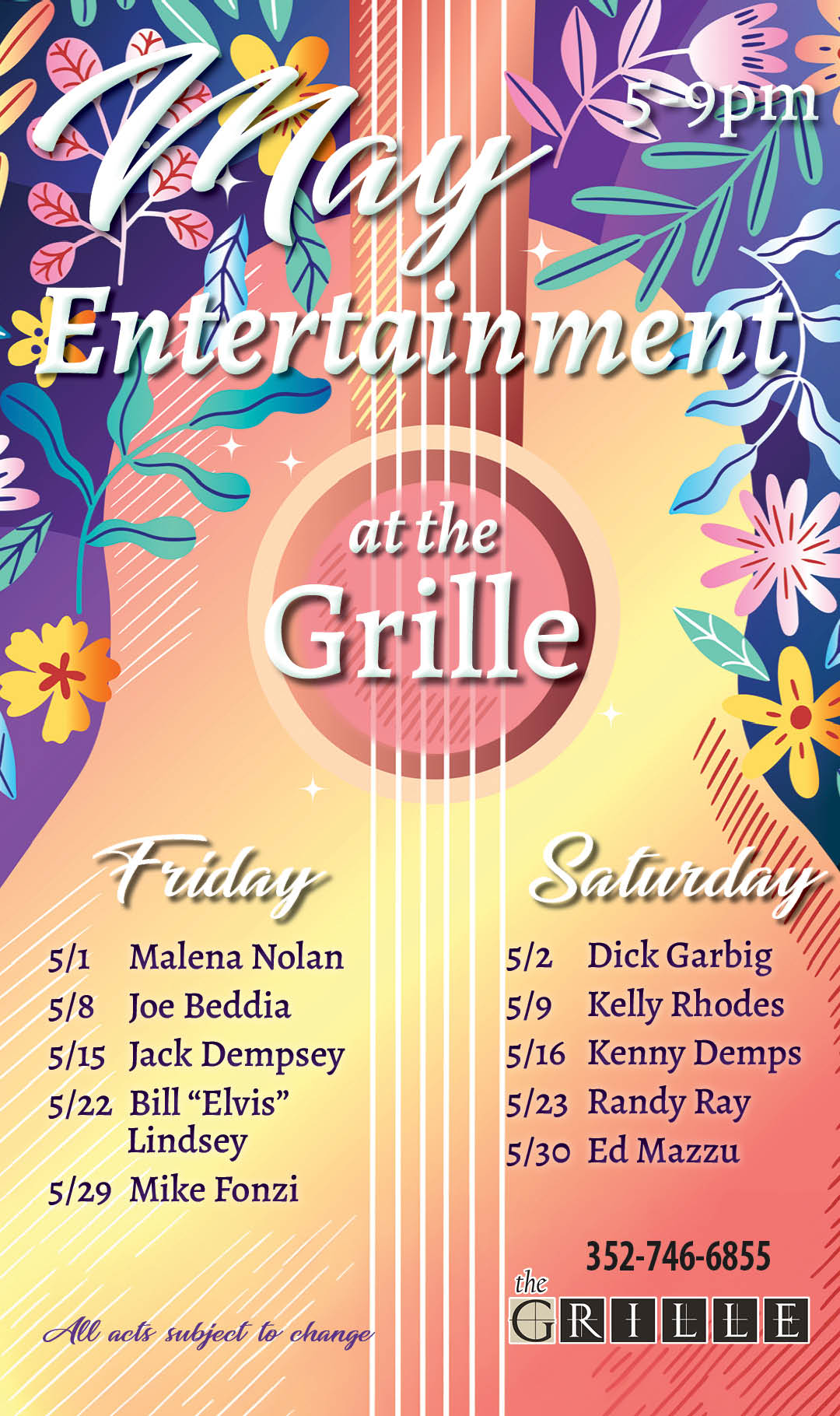 Grille Entertainment May 2026 Kiosk