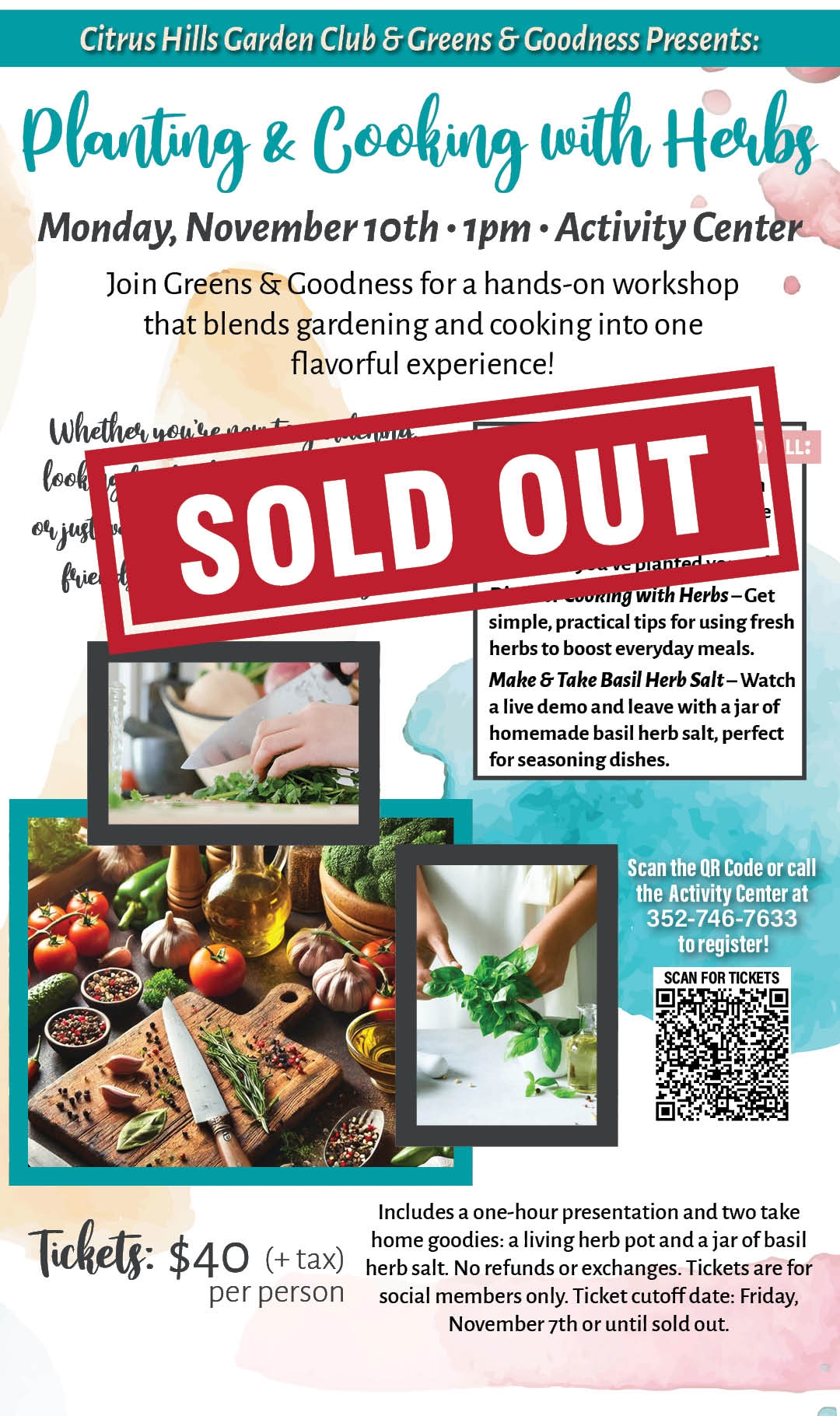 Cooking with Herbs Nov 2025 Kiosk SOLD OUT