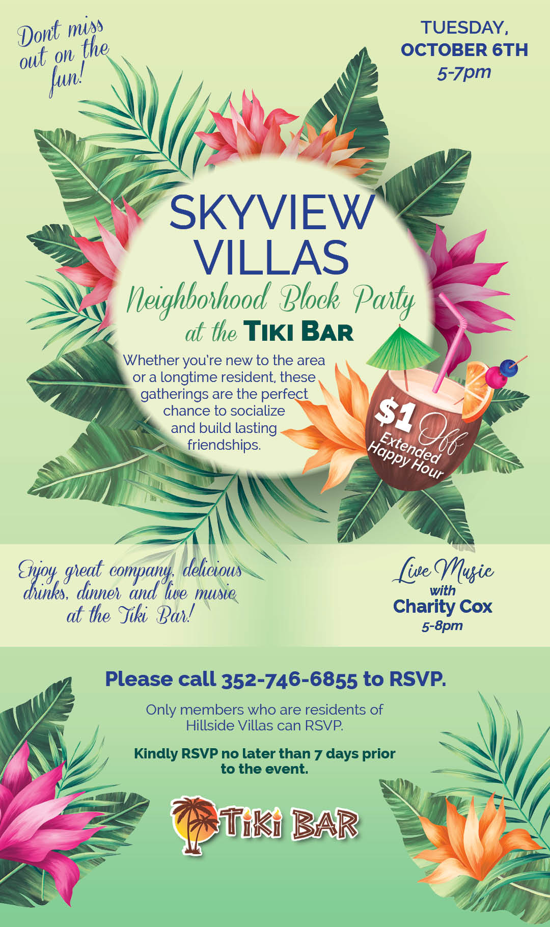 Oct 6 Neighborhood Block Party - Skyview Villas Oct 2026 kiosk