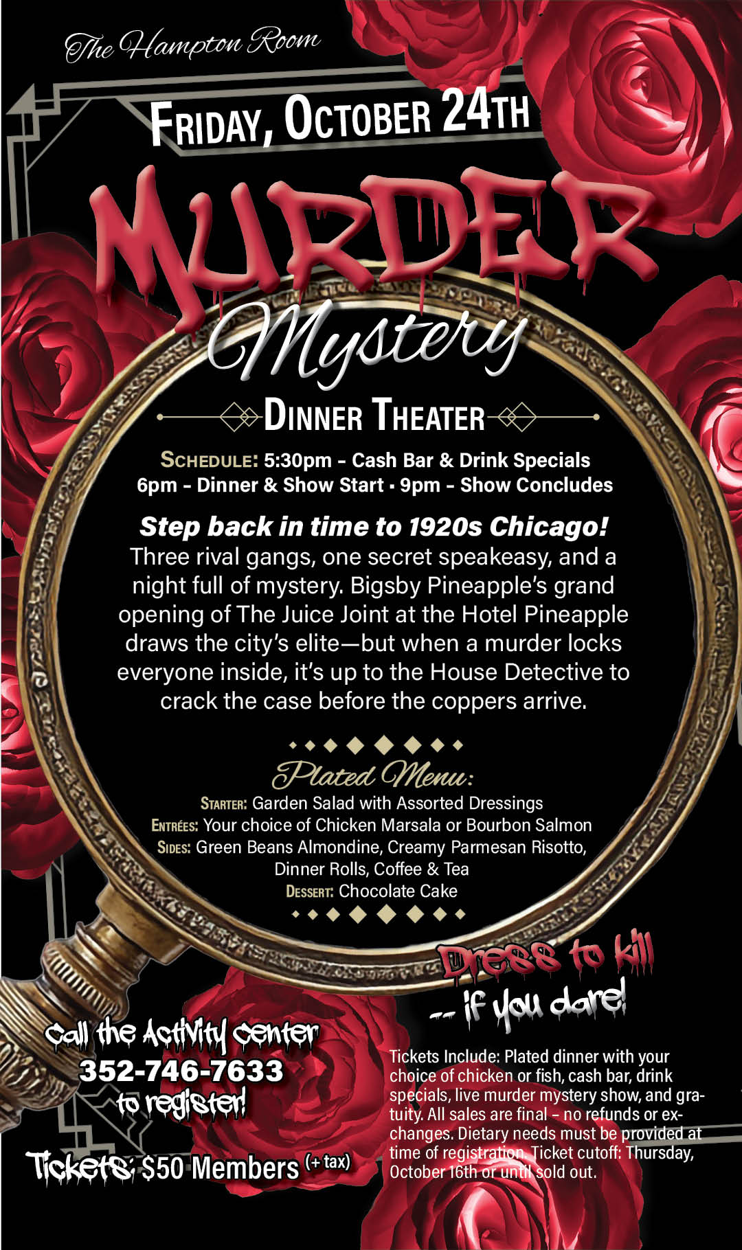Murder Mystery Dinner Theater Oct 2025 Kiosk