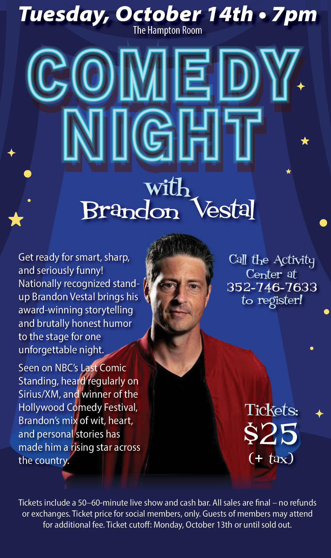 Comedy Night Brandon Vestal Oct 2025 Kiosk