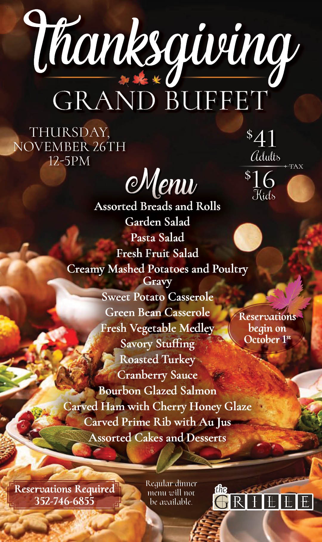 Nov 26 Grille Thanksgiving November 2026 Kiosk
