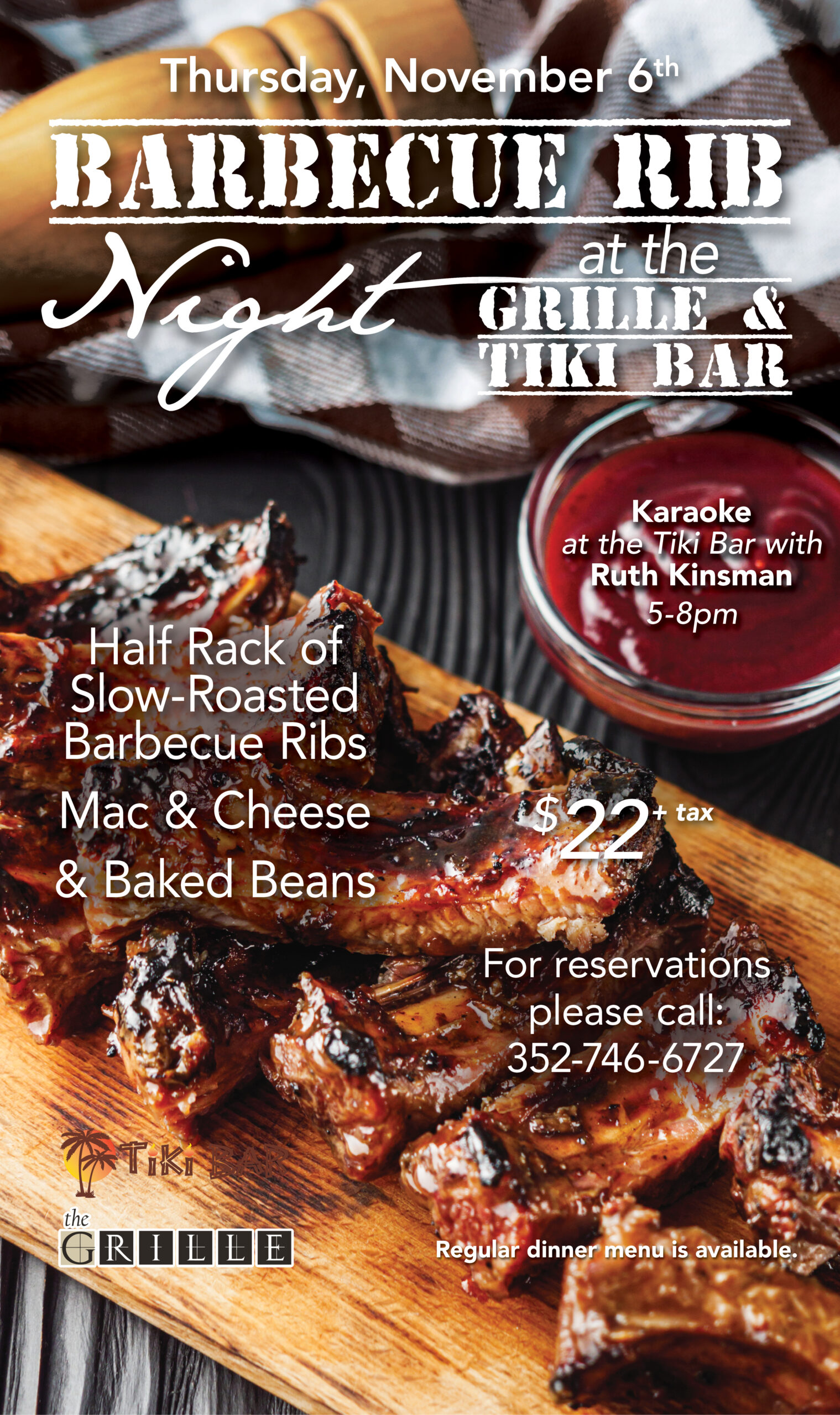 BBQ Rib Night November 2025 kiosk