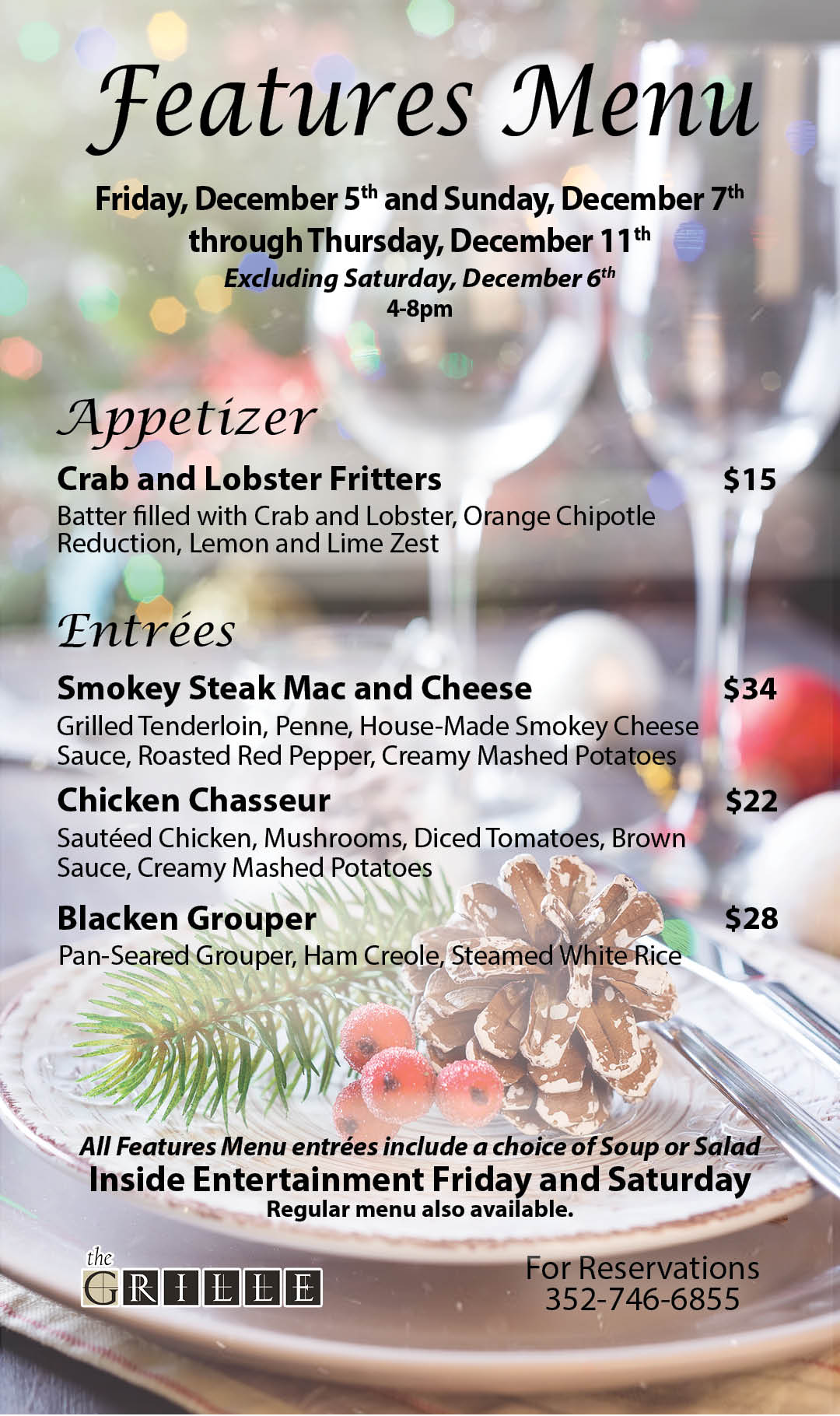 Grille Feature Menu Dec 5-11 Kiosk