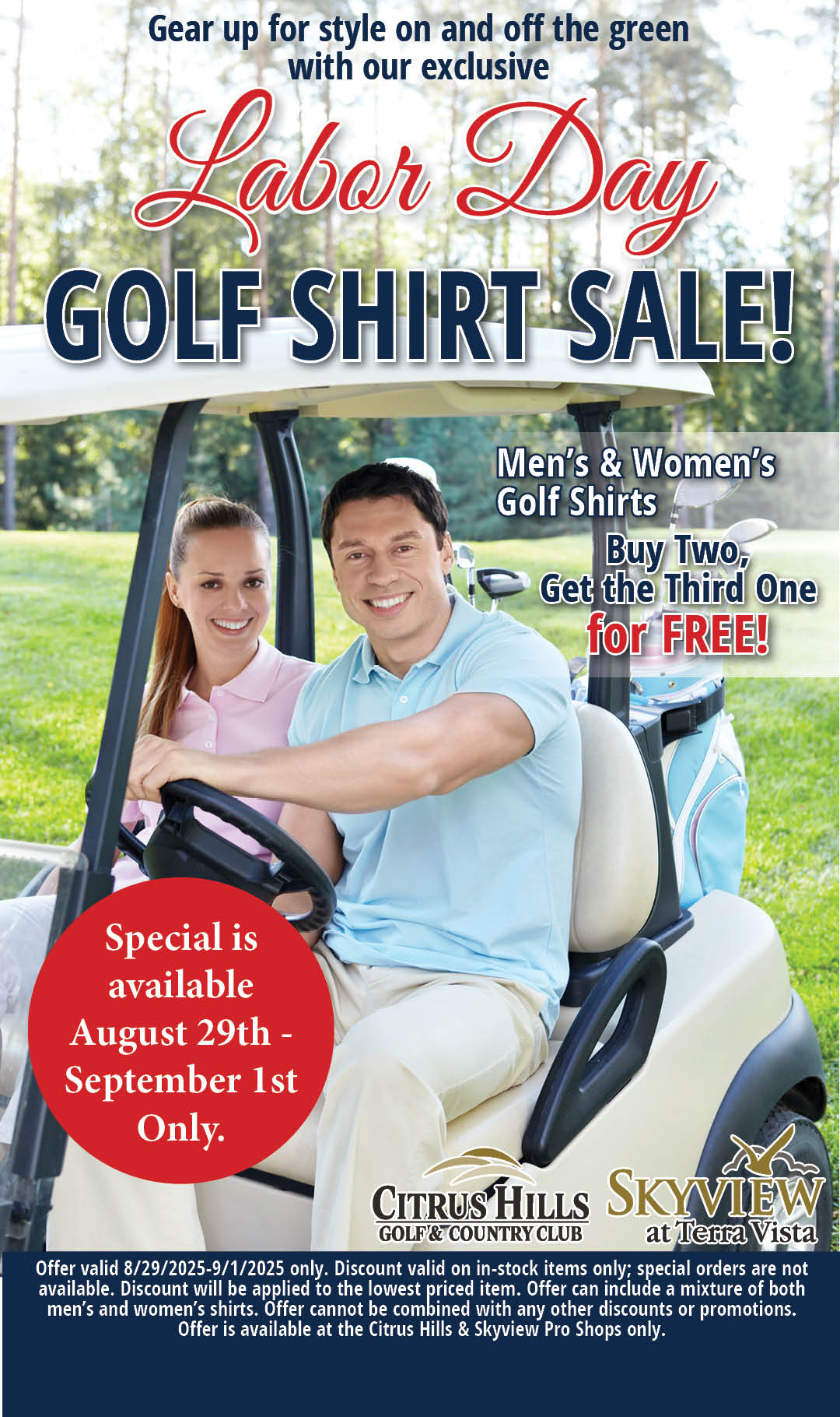 Labor Day Shirt Special September 2025 KIOSK