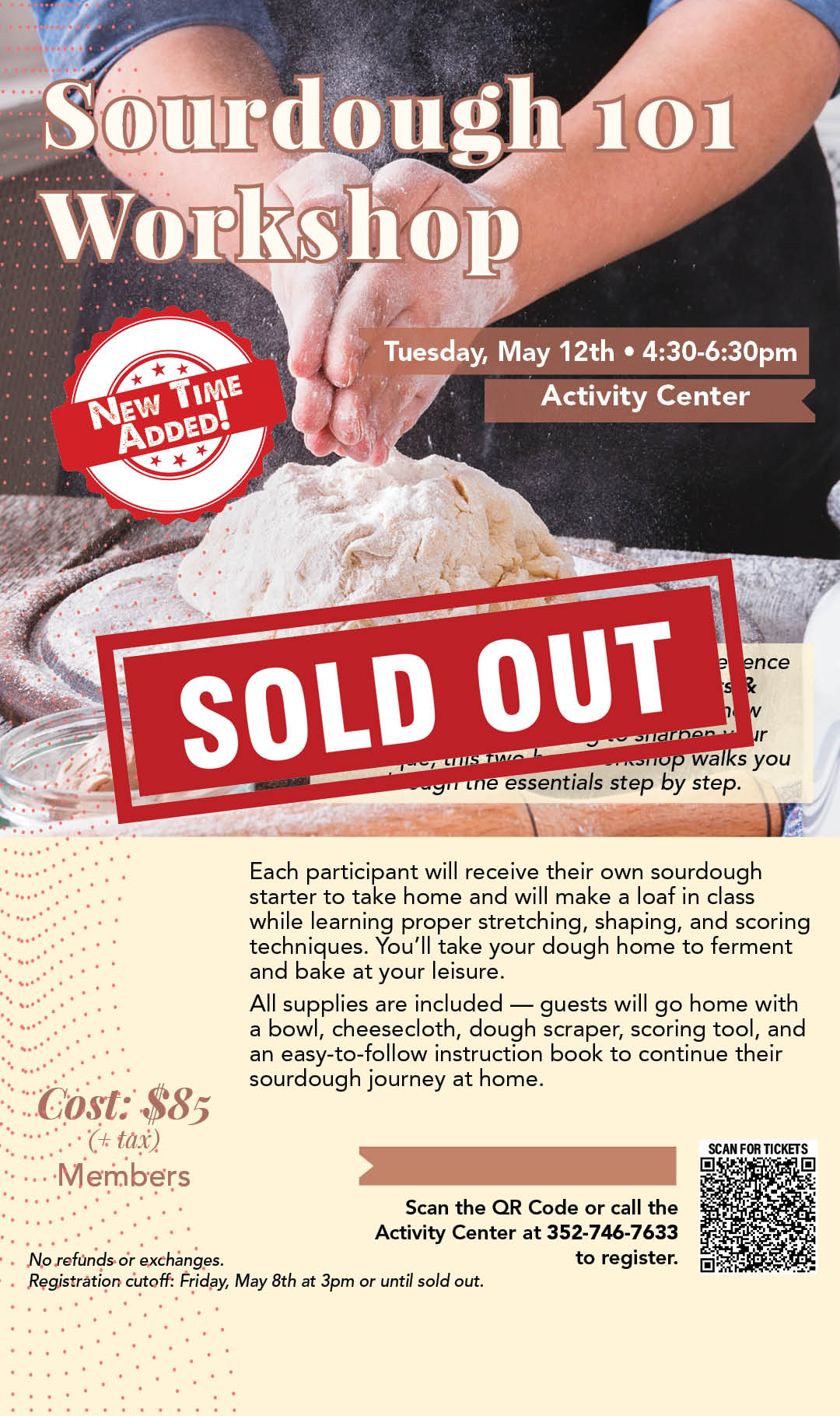 Sourdough 101 Workshop April 2026 kiosk2 SOLD OUT