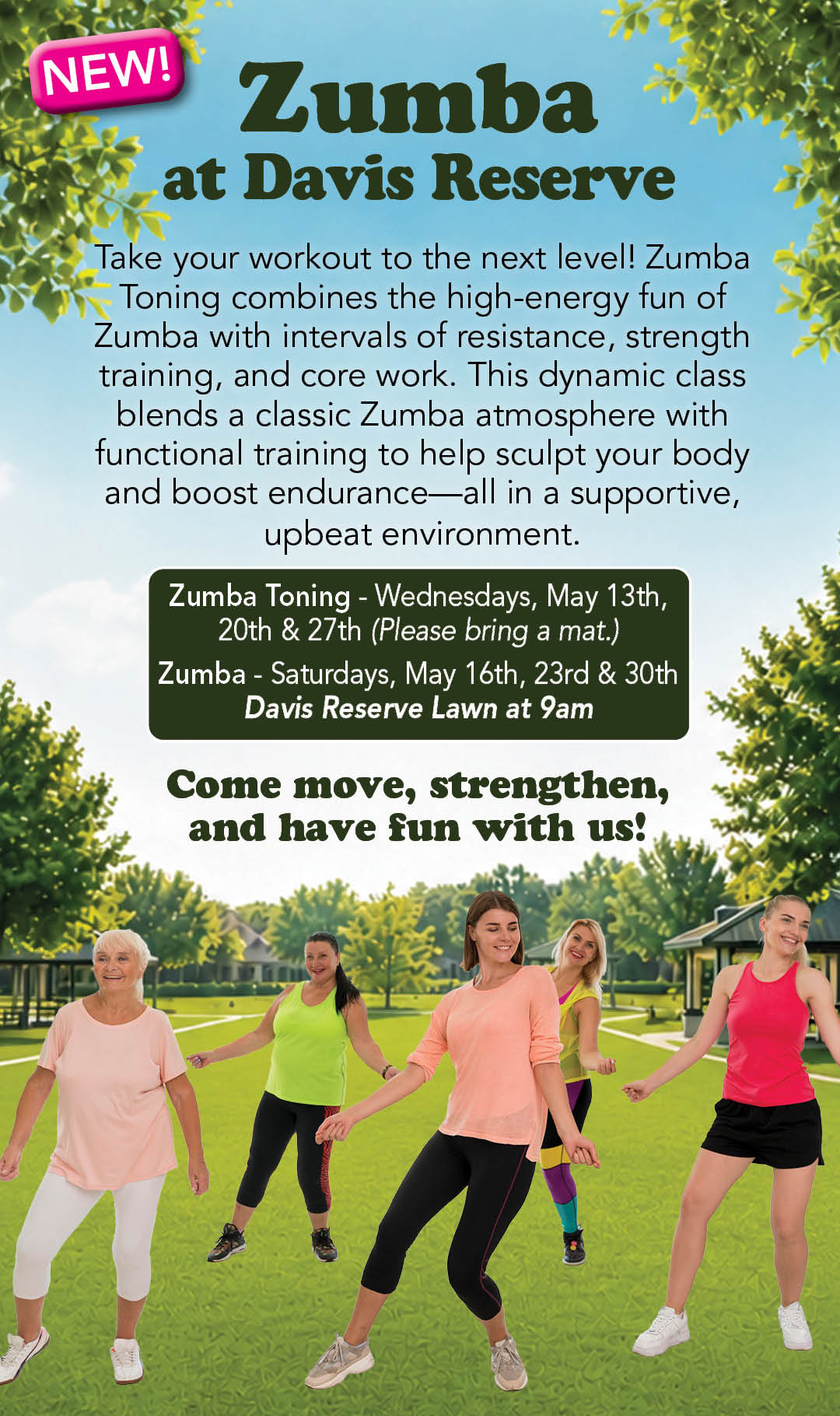 Zumba on the Lawn May 2026 Kiosk