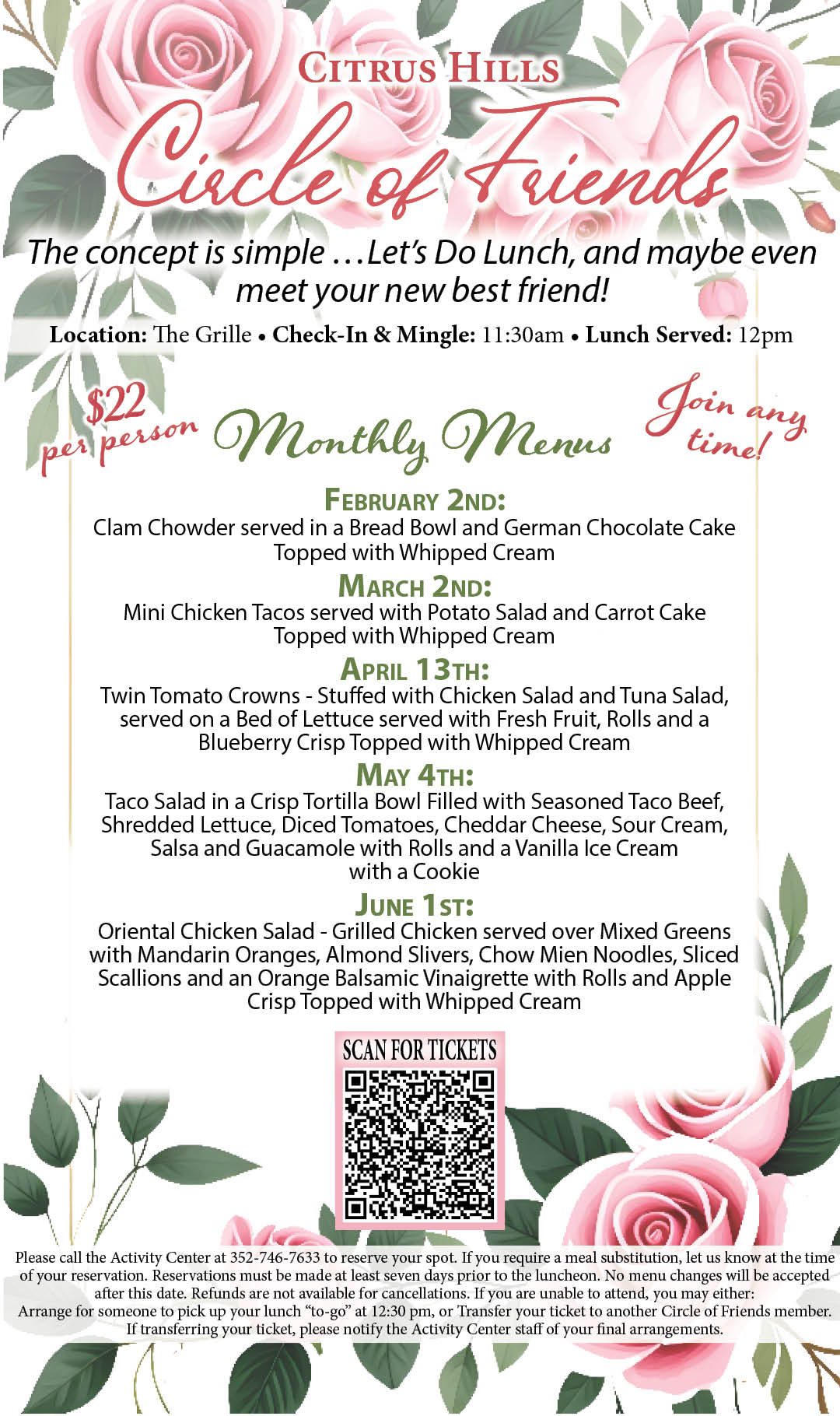 Circle of Friends February 2026 Kiosk