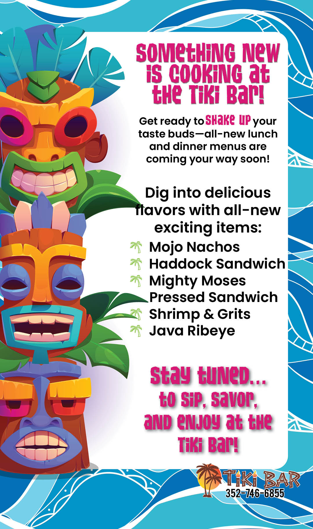 New Tiki Menu Announcement 2026 Kiosk