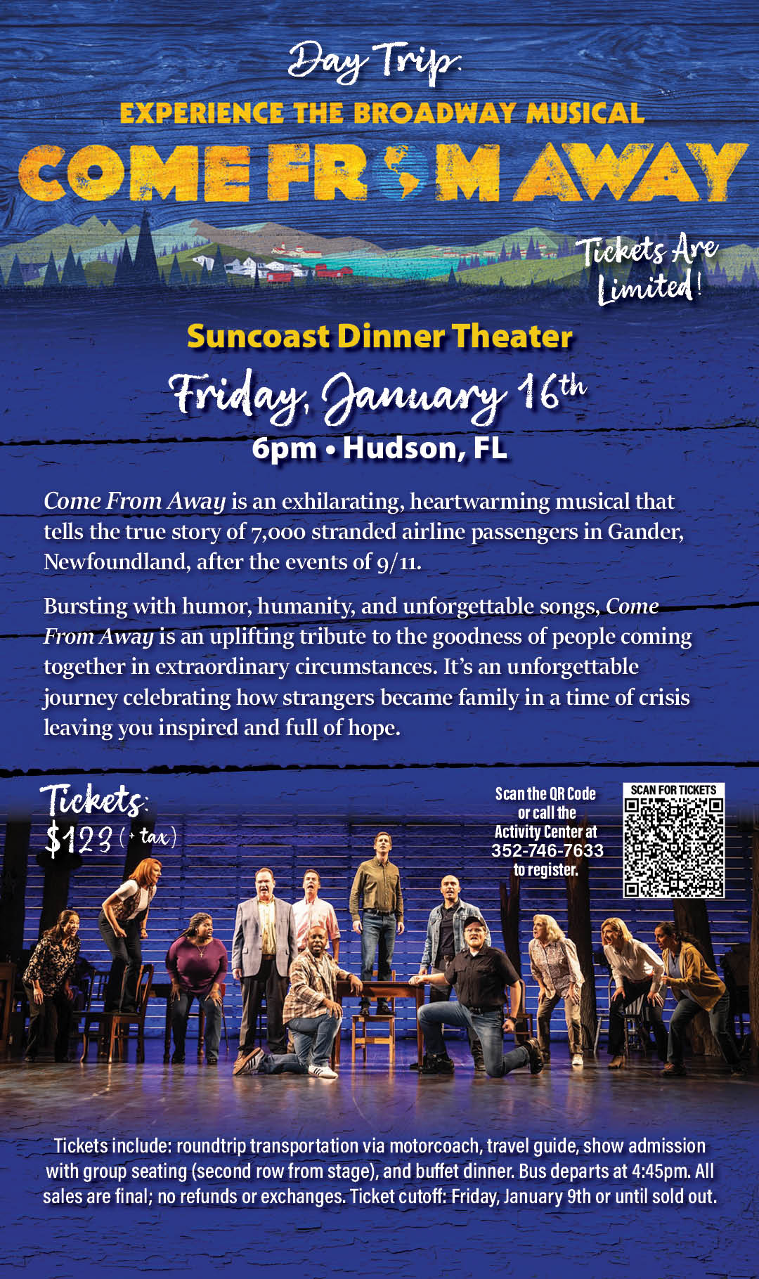 Day Trip Come from Away Jan 2026 Kiosk