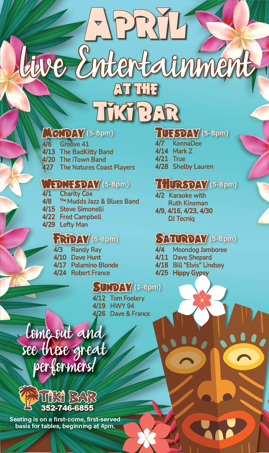 Tiki Entertainment April 2026 Kiosk