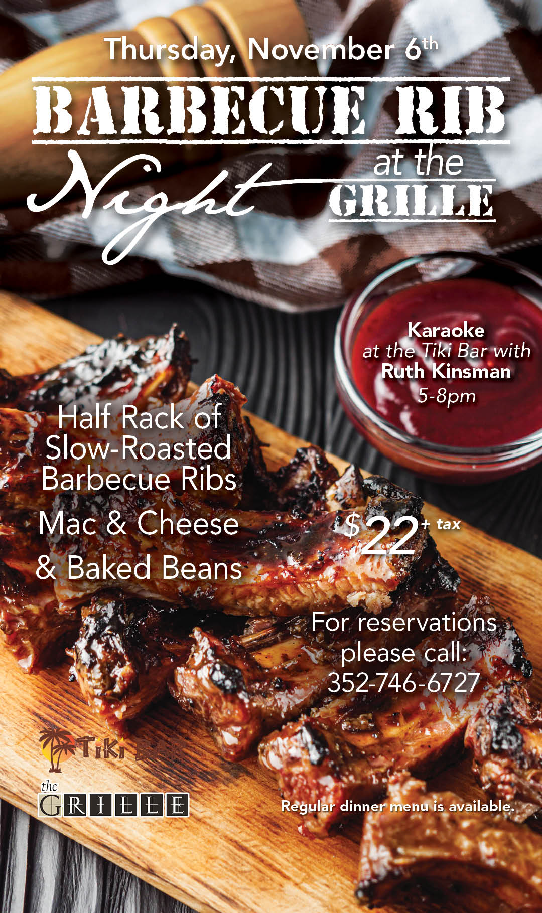 BBQ Rib Night November 2025 kiosk