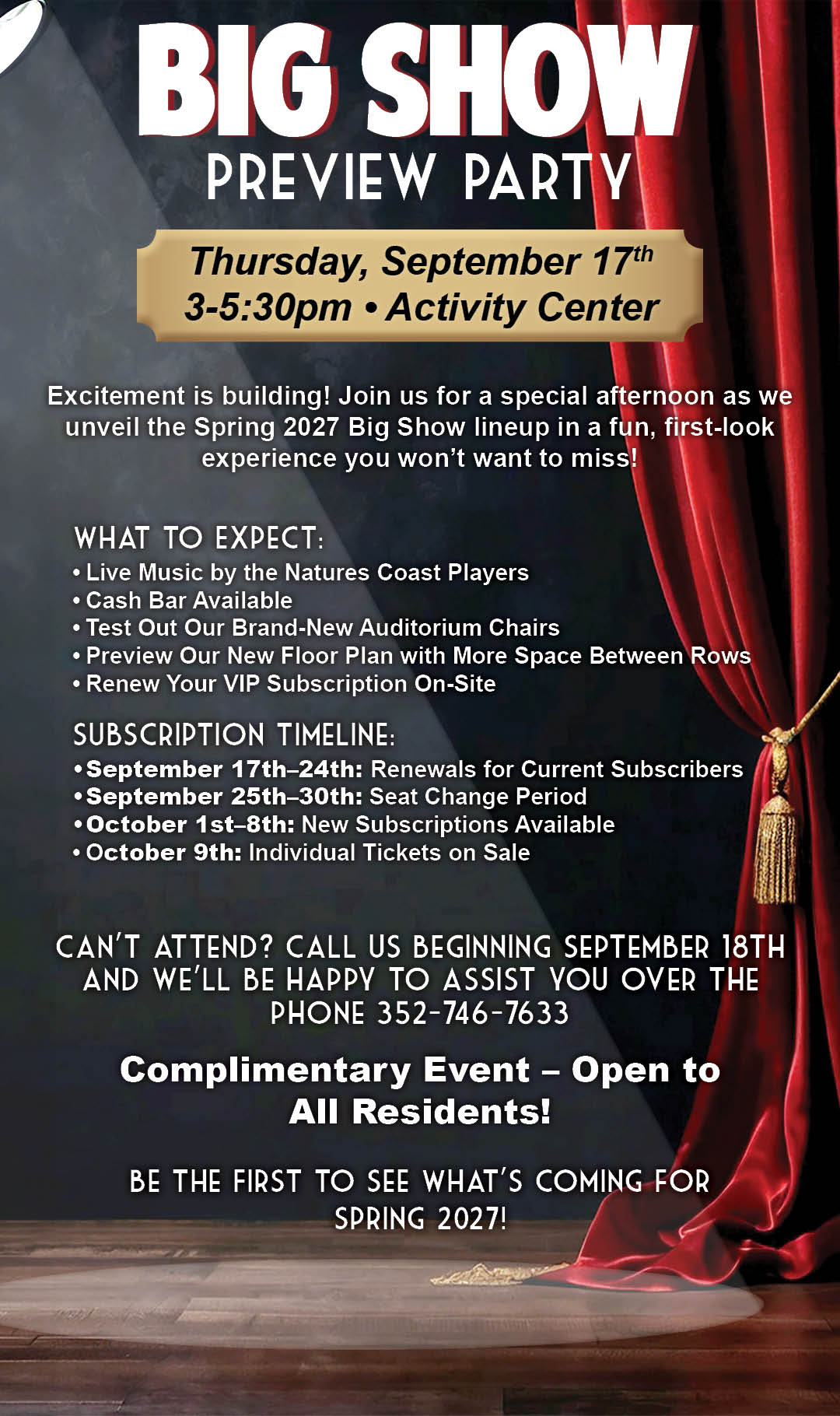 Big Show Preview Party 2026 Kiosk