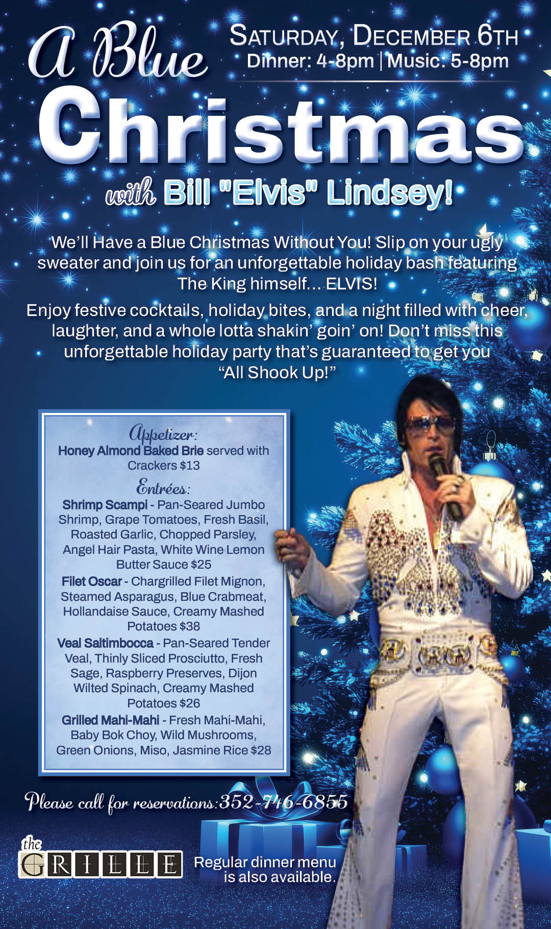 Grille Blue Christmas December 2025 Kiosk