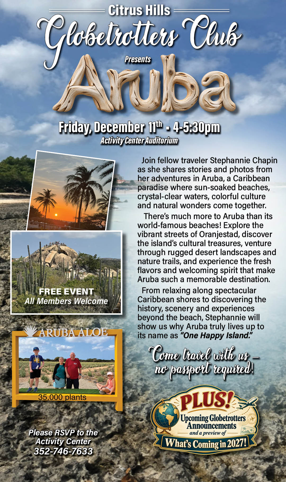 Dec 11 Globetrotters Aruba Meeting 2026 Kiosk