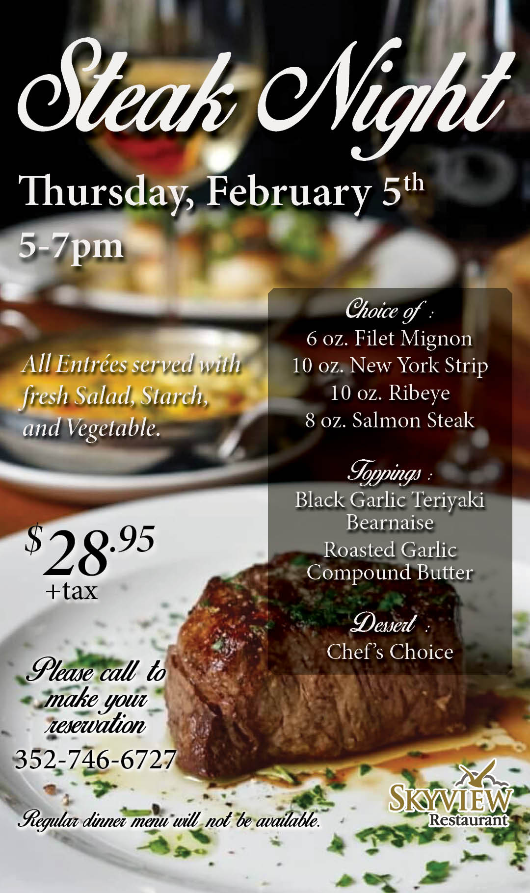Steak Night Feb 5 2026 Kiosk