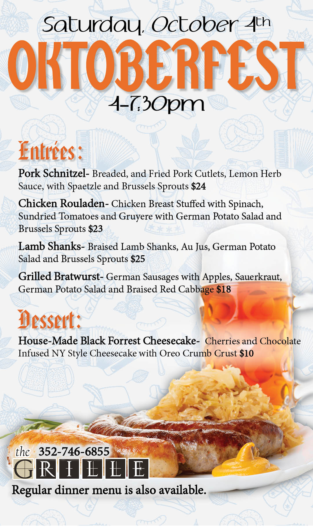 Oktoberfest Menu 2025 Kiosk