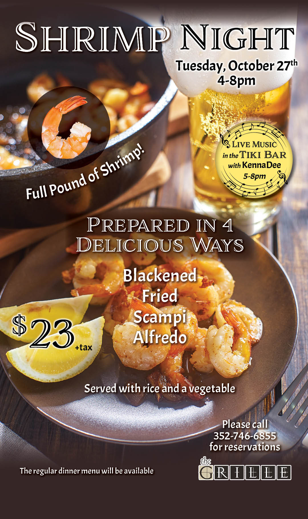 Shrimp Night Oct 27 2026 kiosk