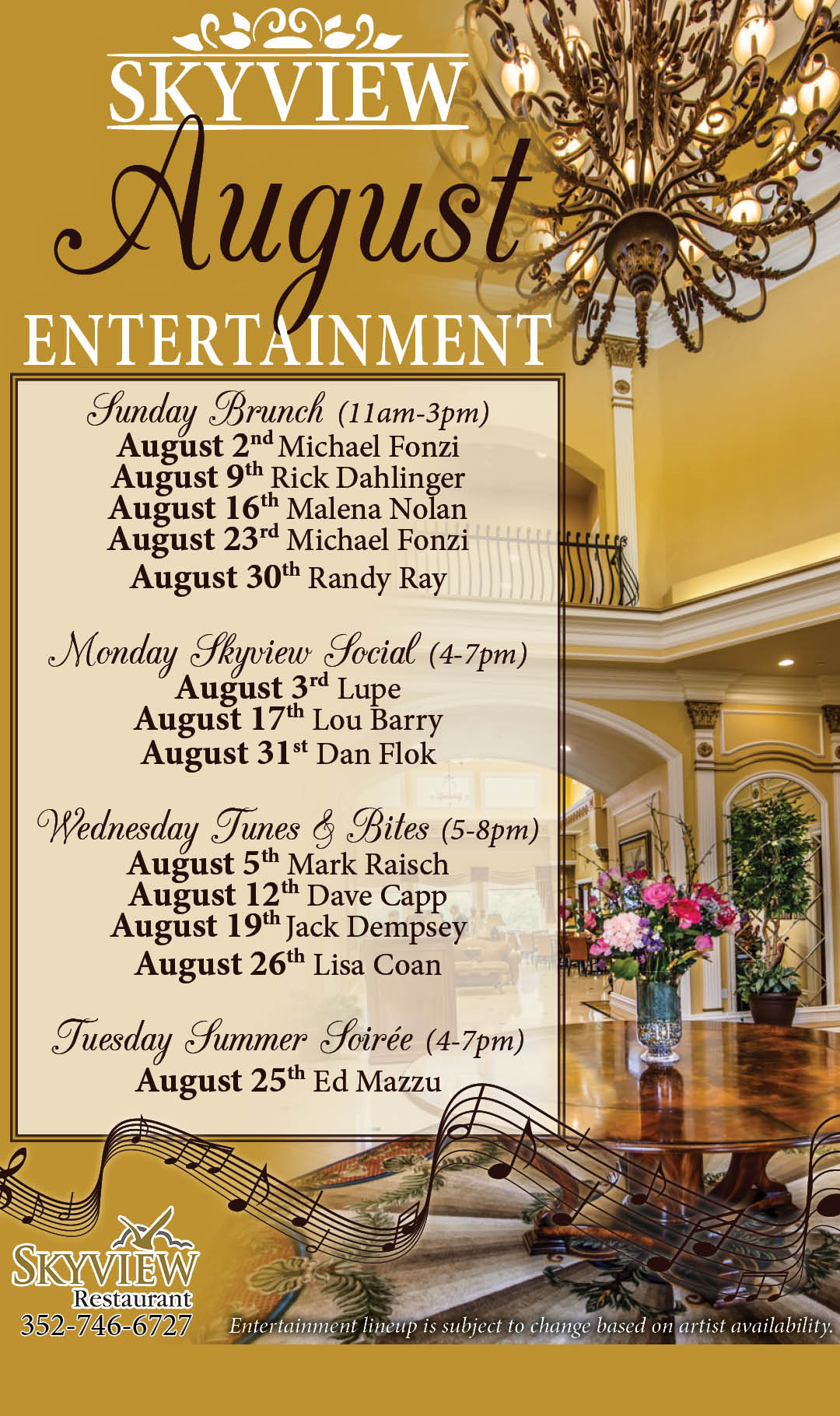 Skyview August Entertainment Kiosk