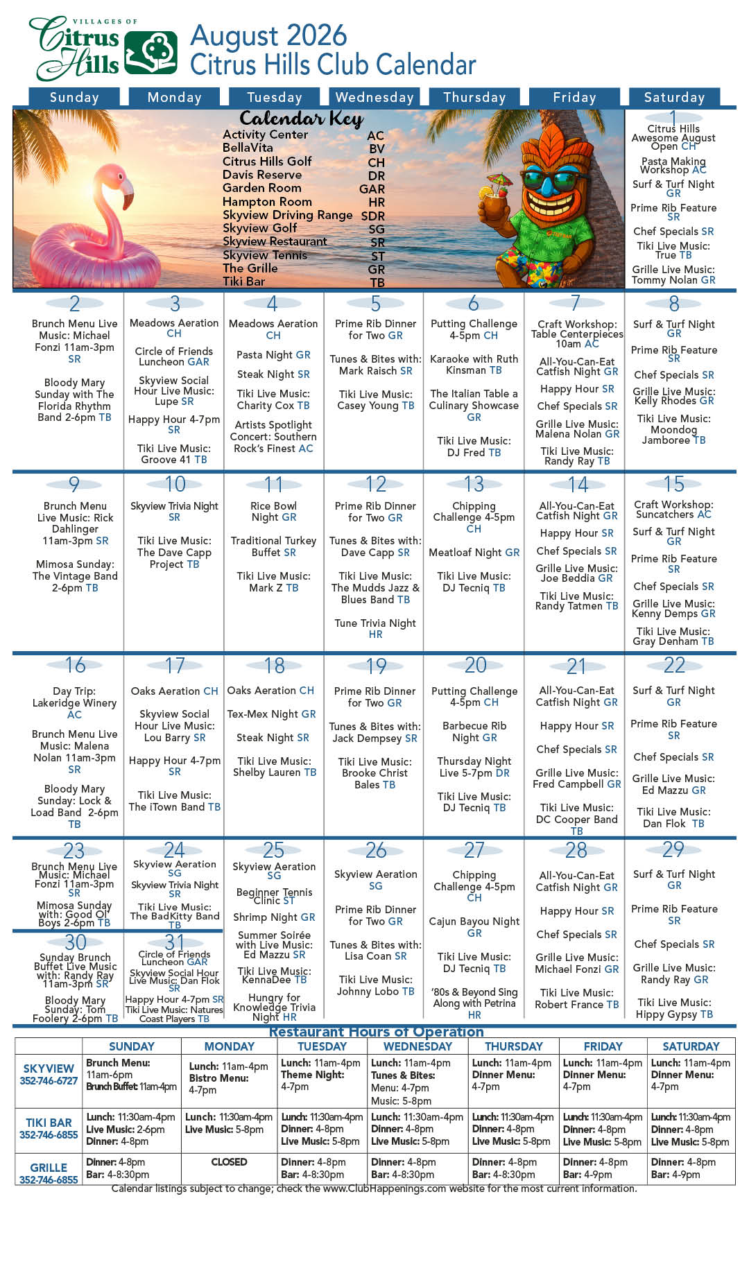August 2026 Calendar Kiosk