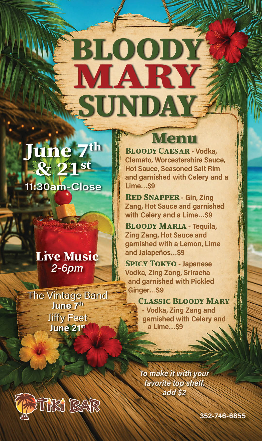 Bloody Mary Sunday June 2026 Kiosk