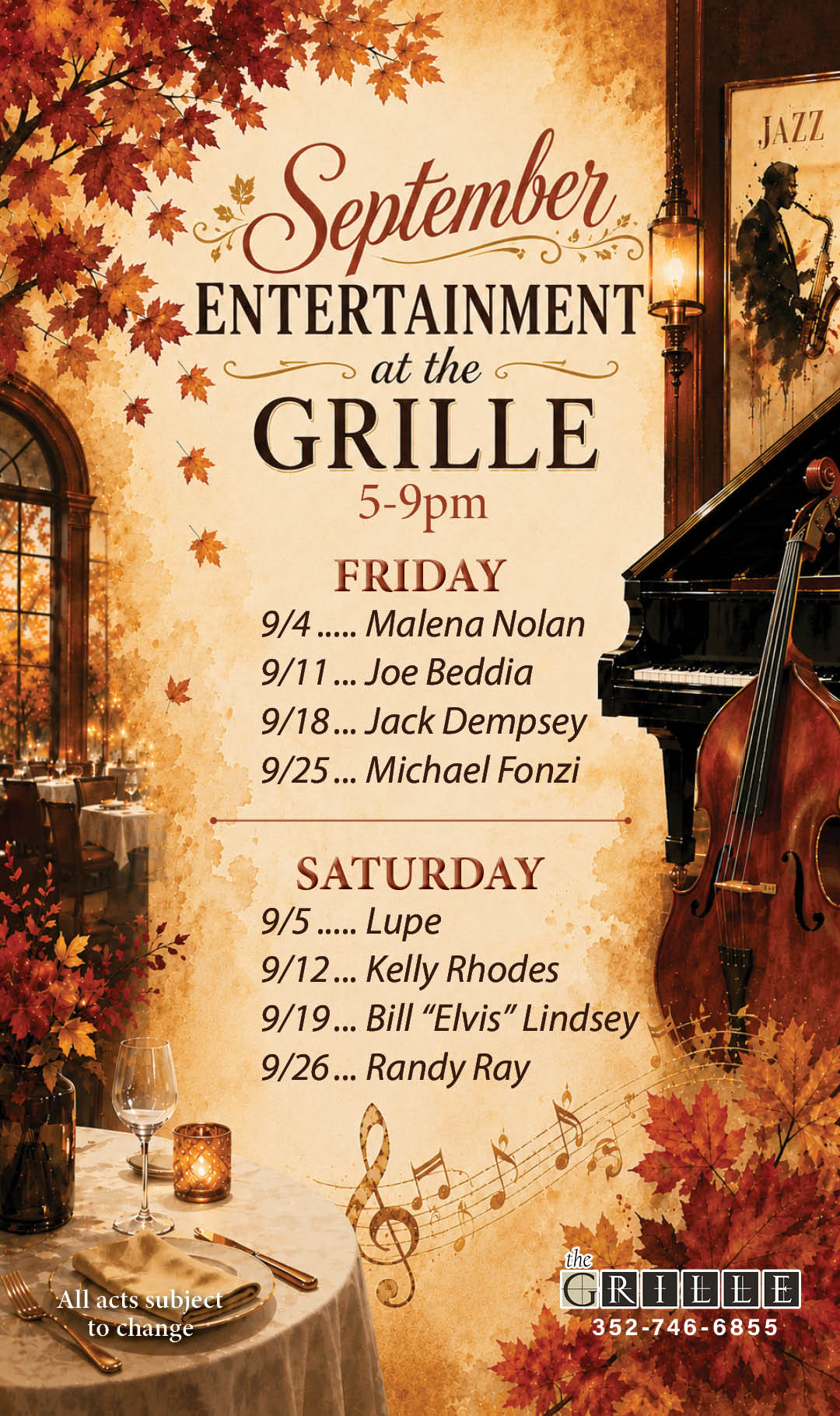 September Grille Entertainment Kiosk