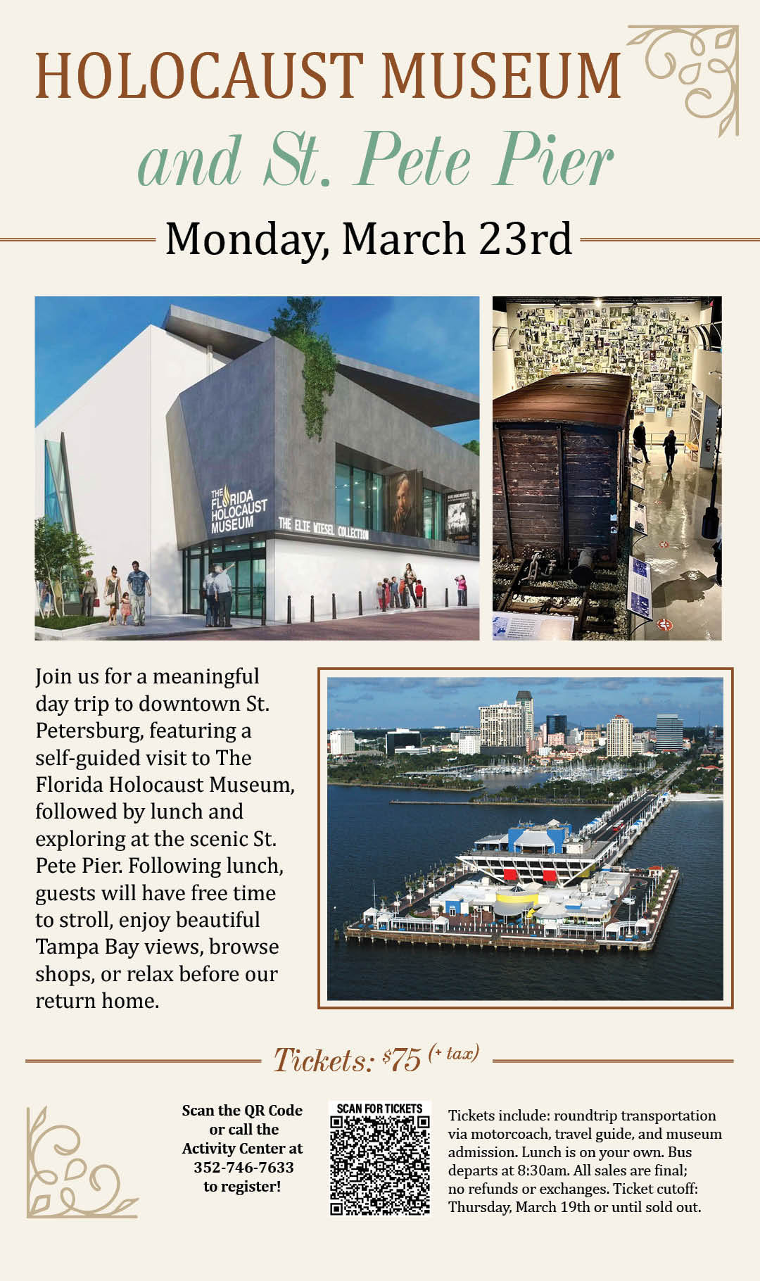 Day Trip Holocaust Museum March 2026 Kiosk