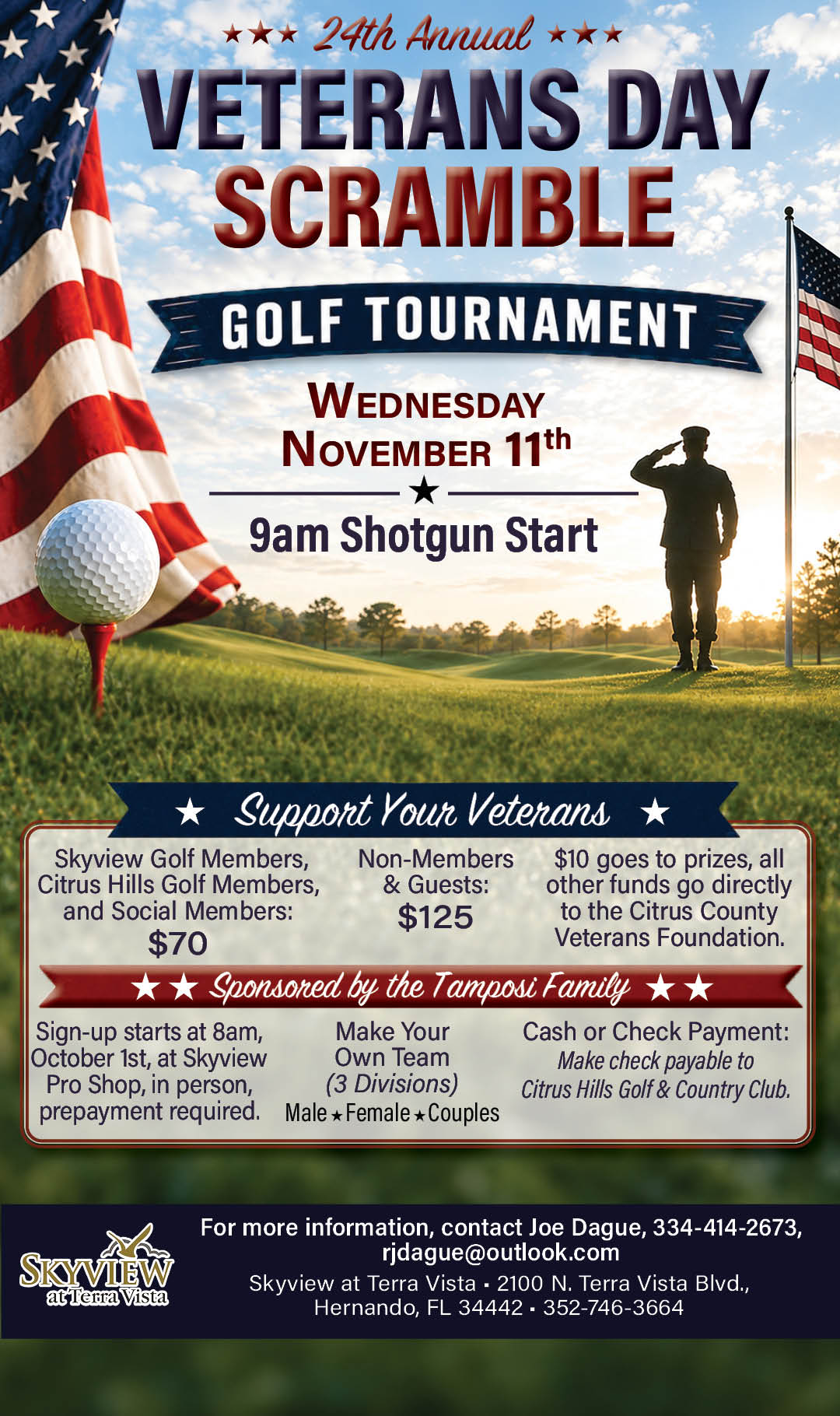 Veterans Day Golf Scramble November 2026 Kiosk