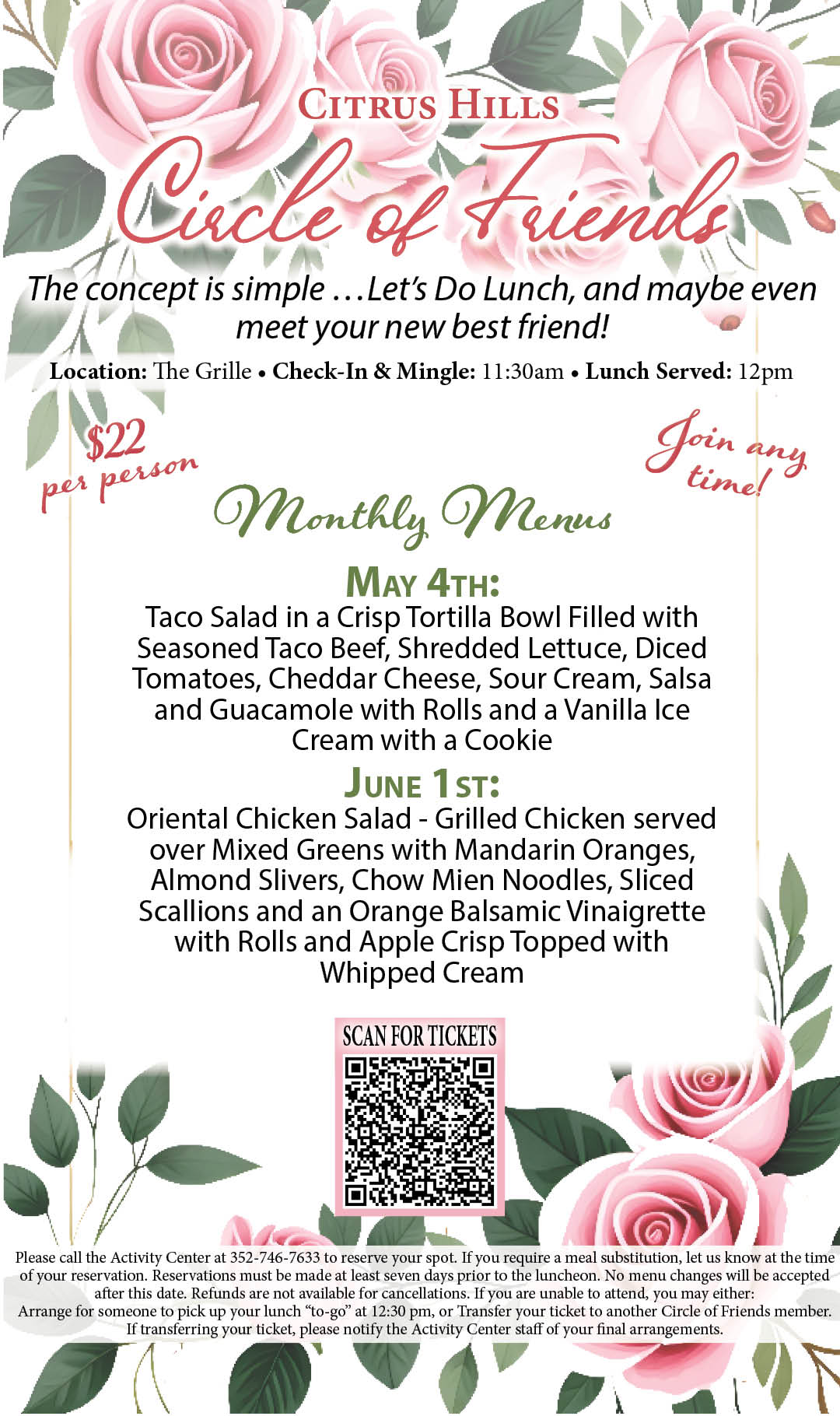 Circle of Friends May 2026 Kiosk