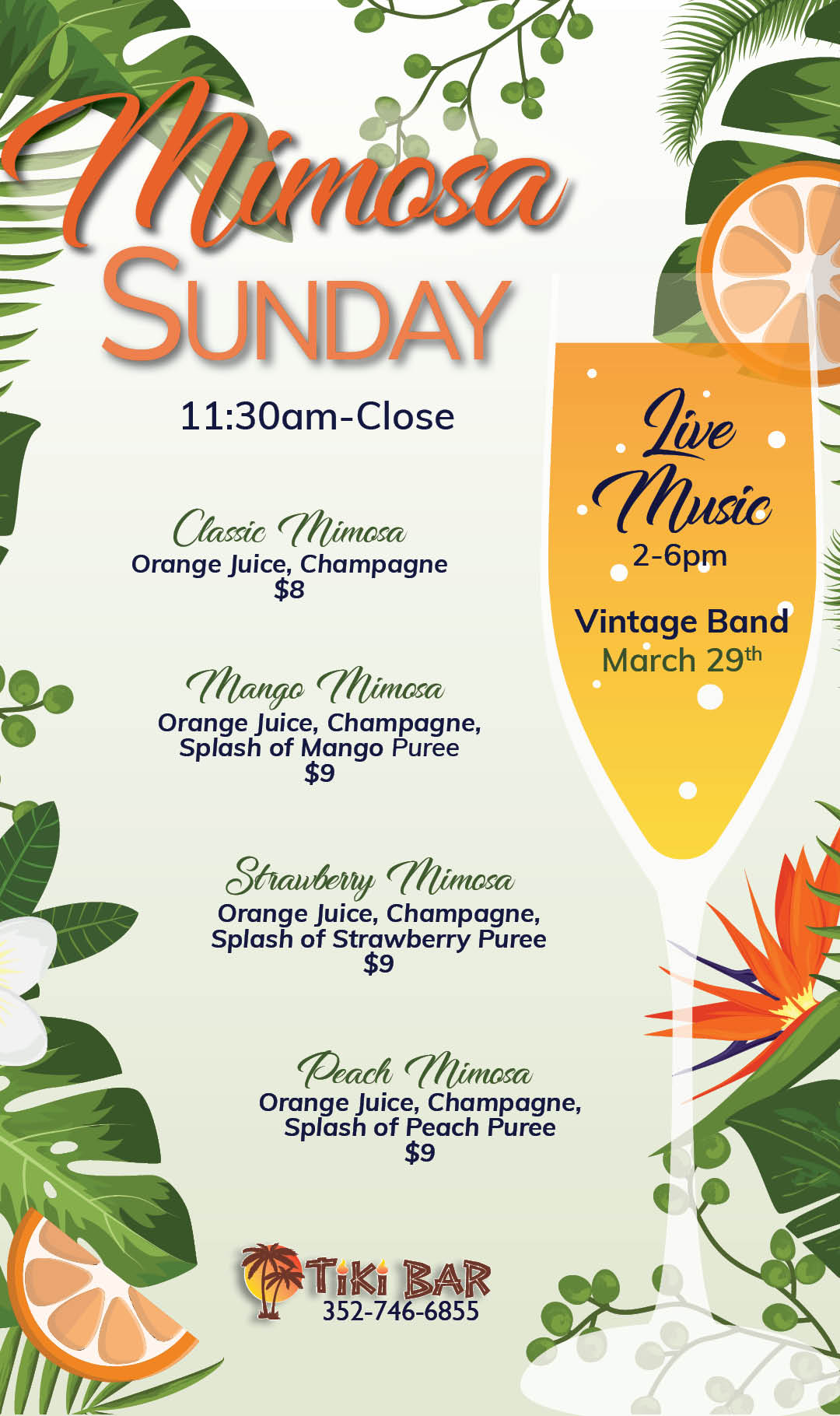 Mimosa Sundays March 2026 Kiosk 3