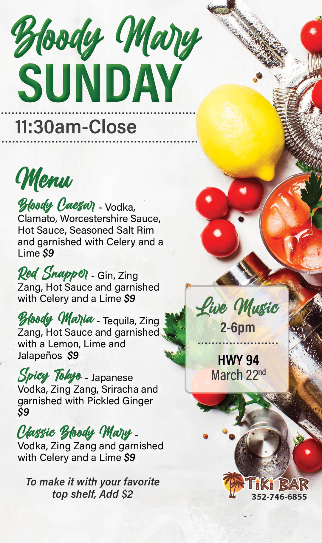 Bloody Mary Sunday Mar 2026 Kiosk 2
