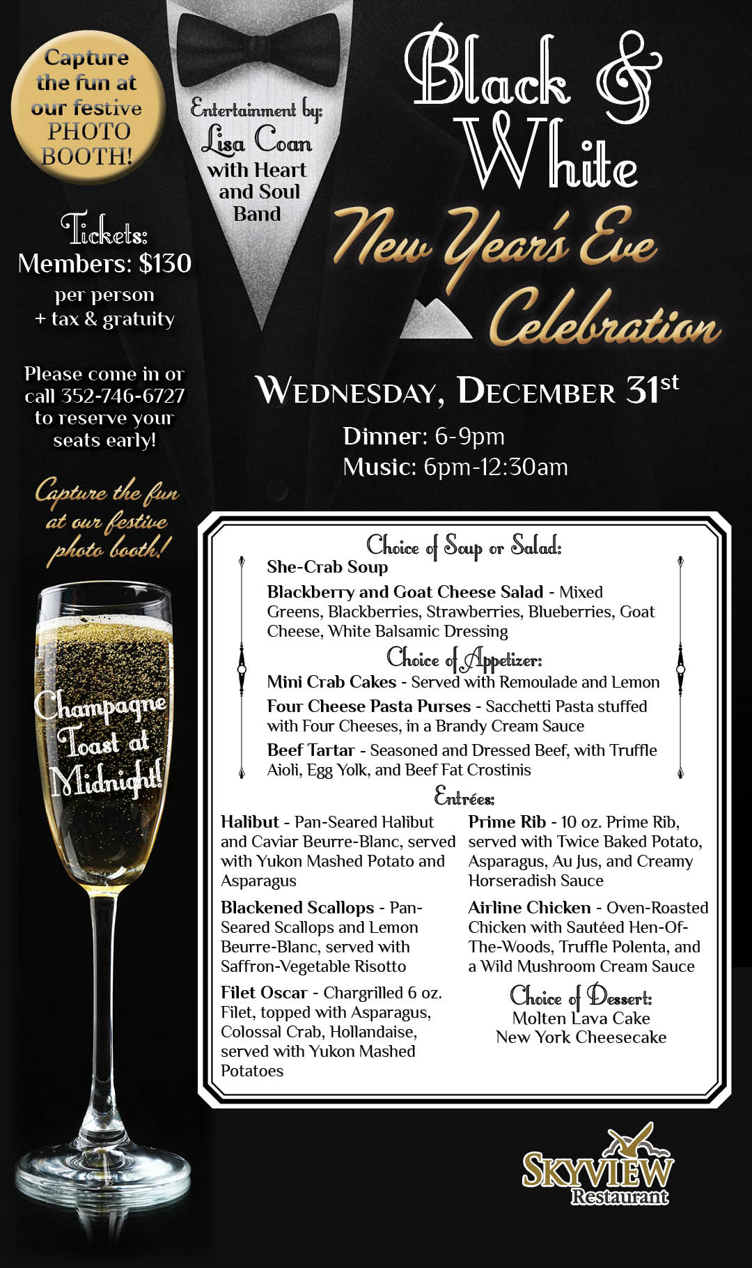 Skyview NYE December 2025 Kiosk