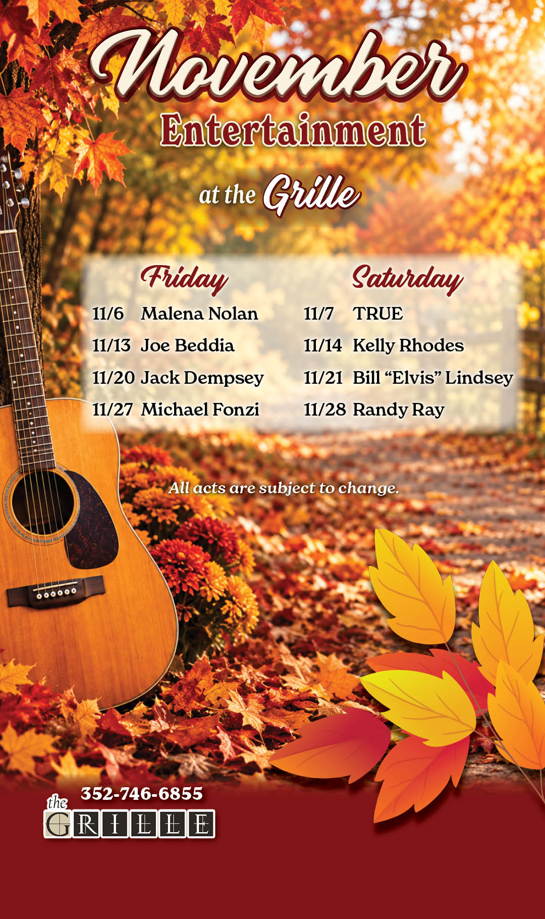 Grille November Entertainment kiosk