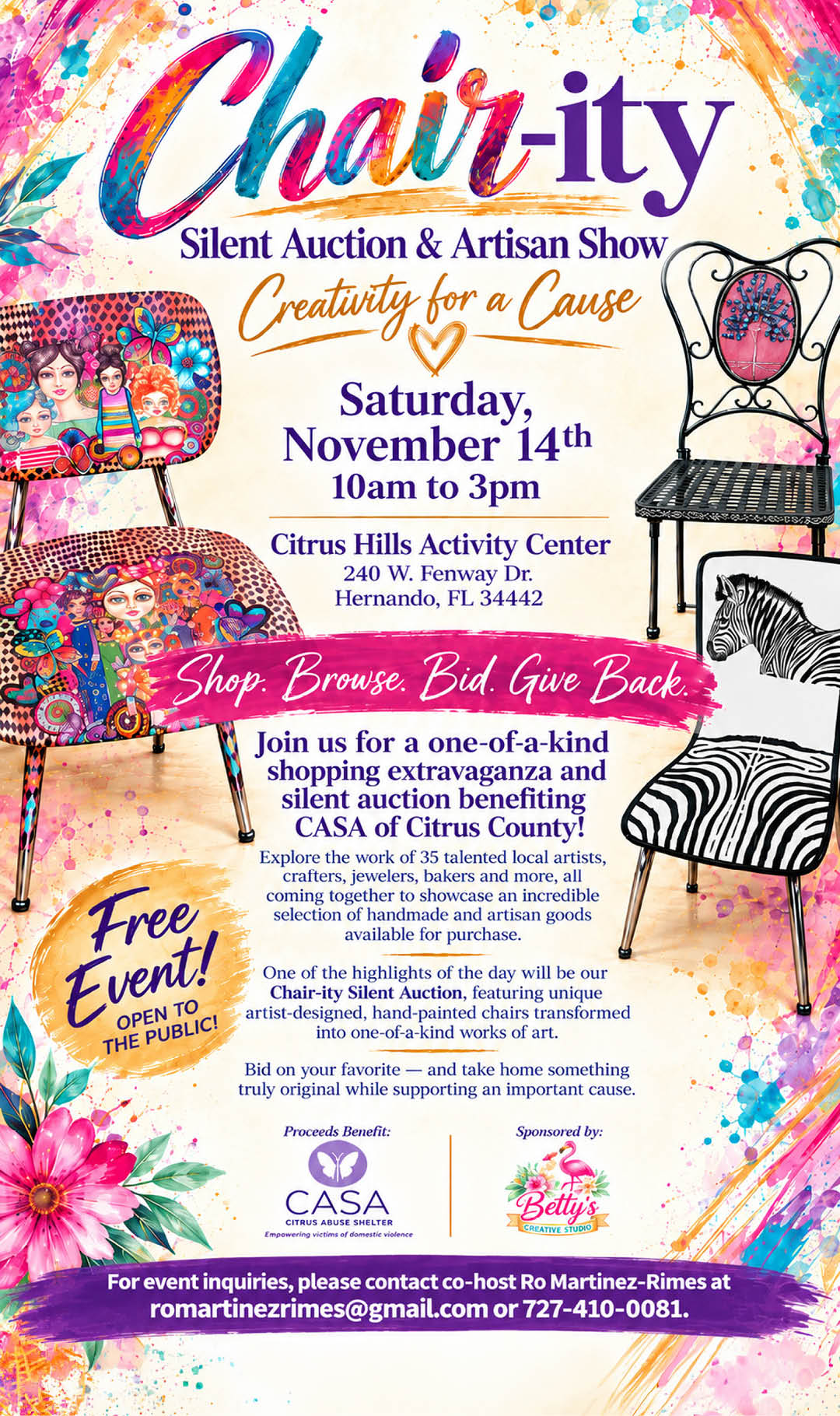 Nov 14 Chair-ty Silent Auction Kiosk 2026
