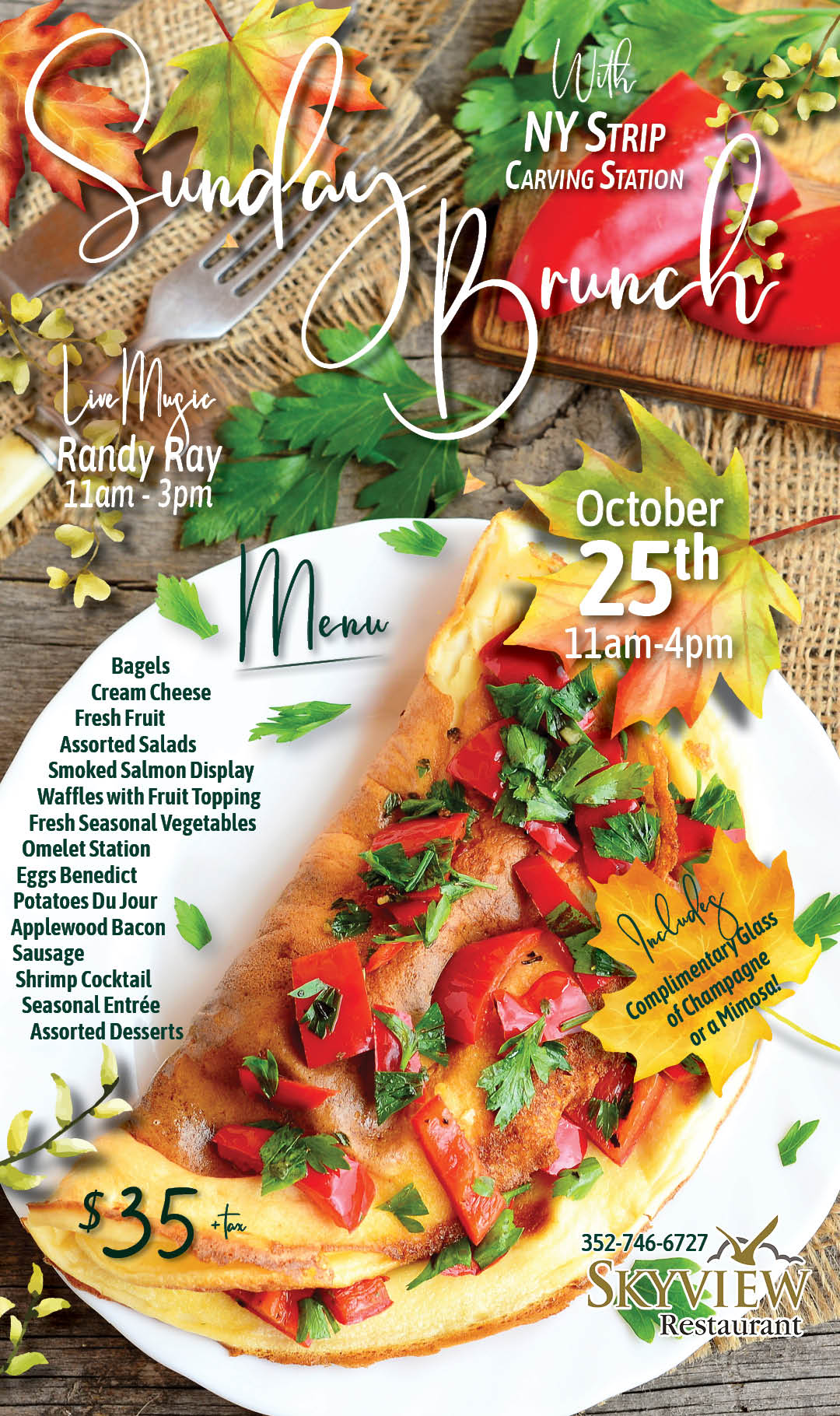 Oct 25 Skyview Sunday Brunch October 2026 Kiosk