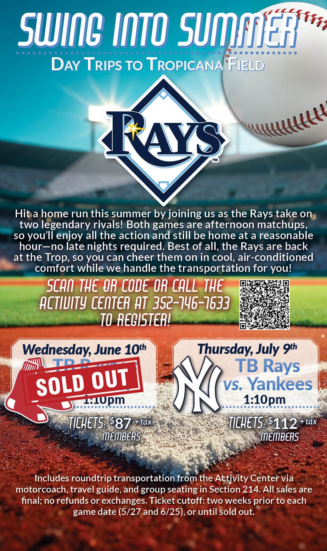 Day Trip Tampa Bay Rays Kiosk - SOLD OUT