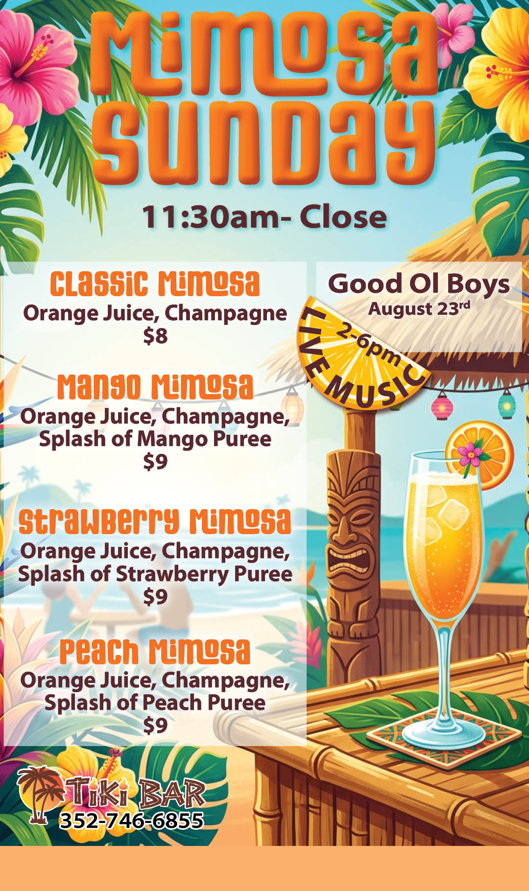 Mimosa Sunday August 23 Kiosk