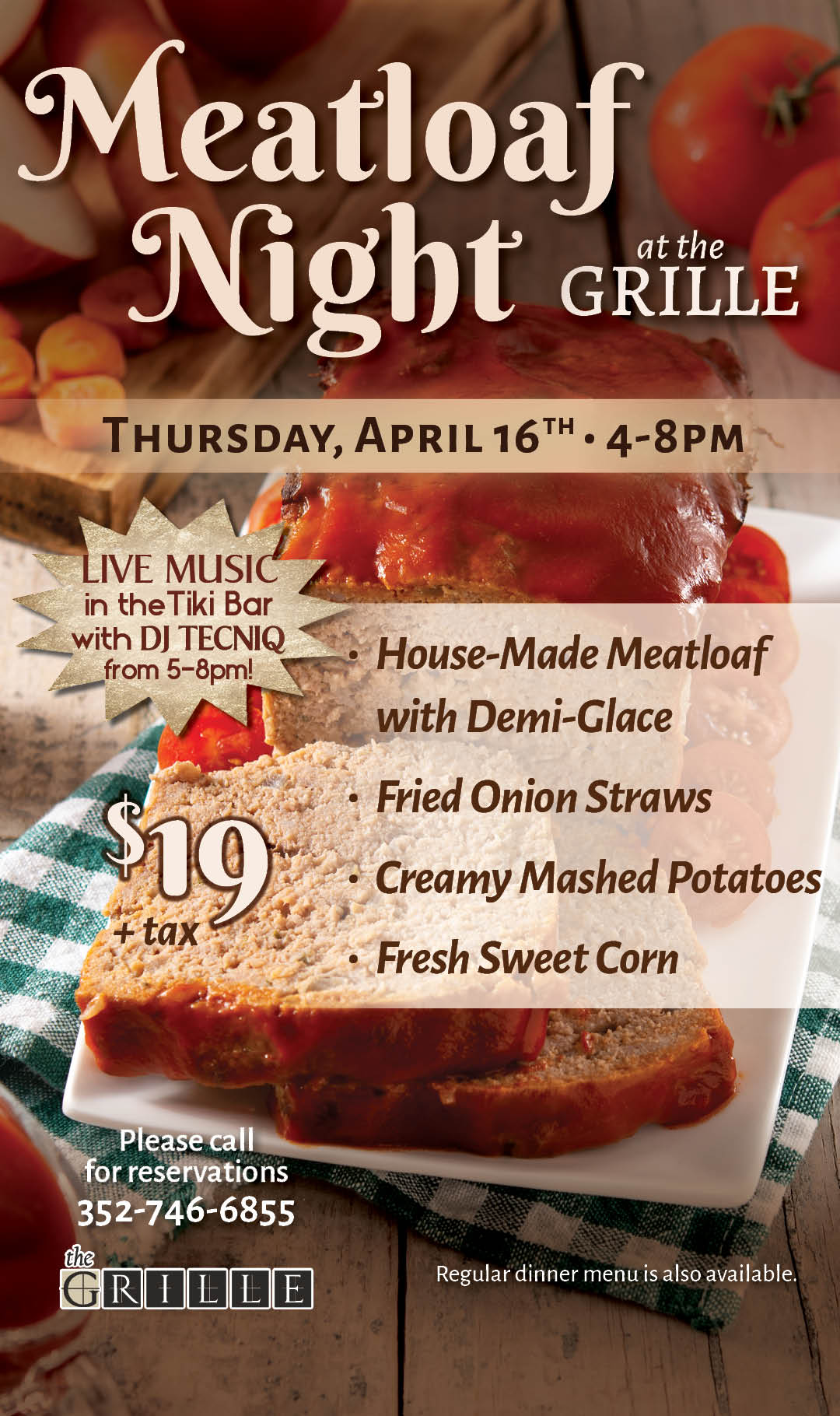 Meatloaf Night April 2026 kiosk