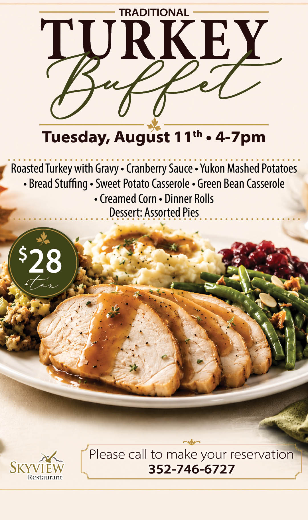 Turkey Buffet August Kiosk