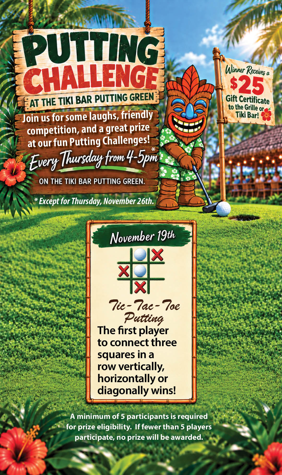 NEW Tiki Putting November 19 Kiosk