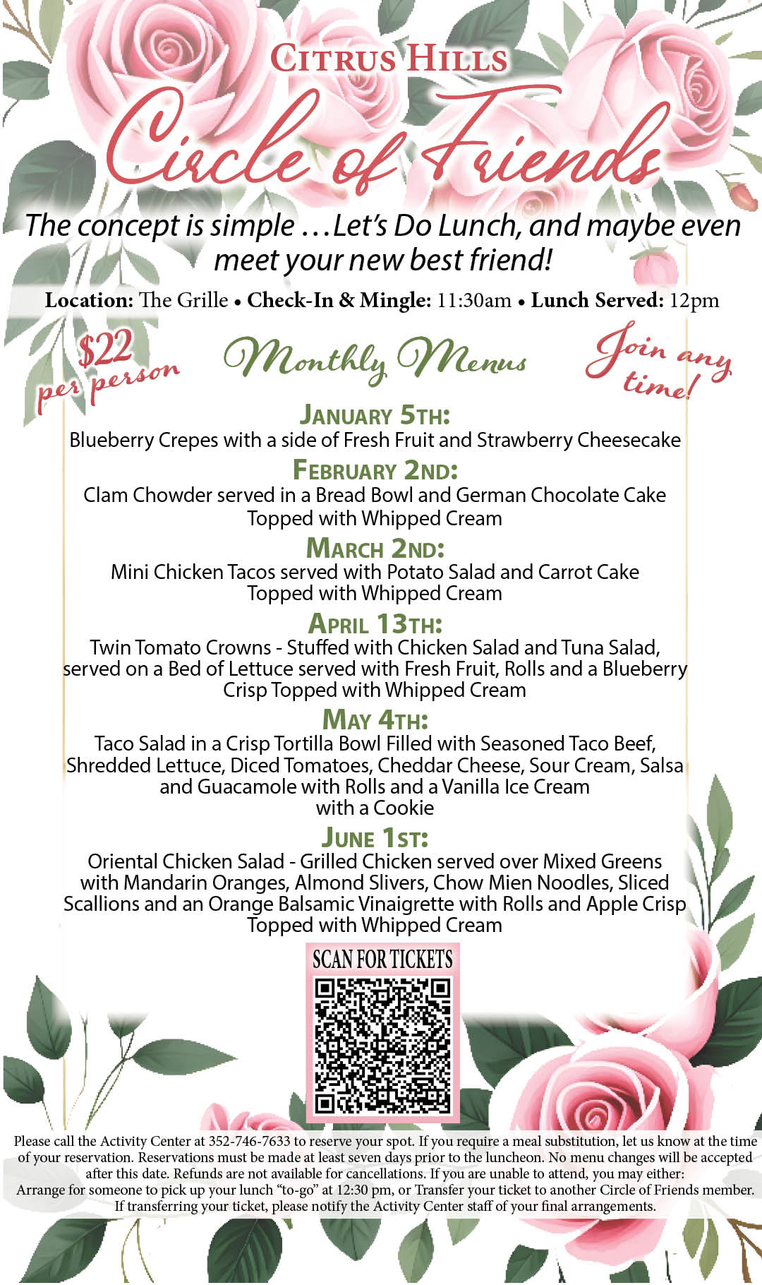 Circle of Friends January 2026 Kiosk